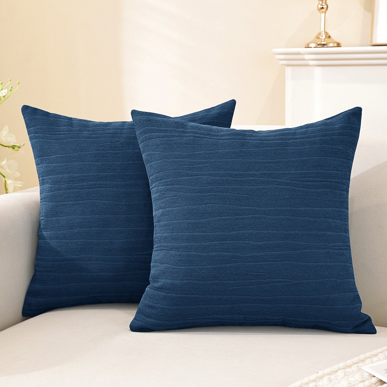 Ystyle 2 Pieces Cushion Covers Sofa 60 x 60 cm, Minimalist Colourful Cushion Cover, Invisible Zipper, Decorative Pillowcases, Sofa Living Room, Bedroom