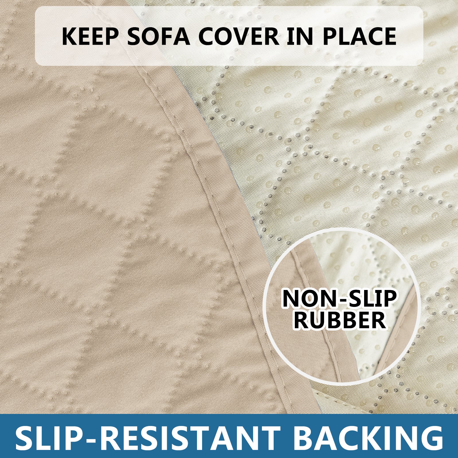 Copertura per divano impermeabile YSTYLE per 3 posti con braccioli, antiscivolo