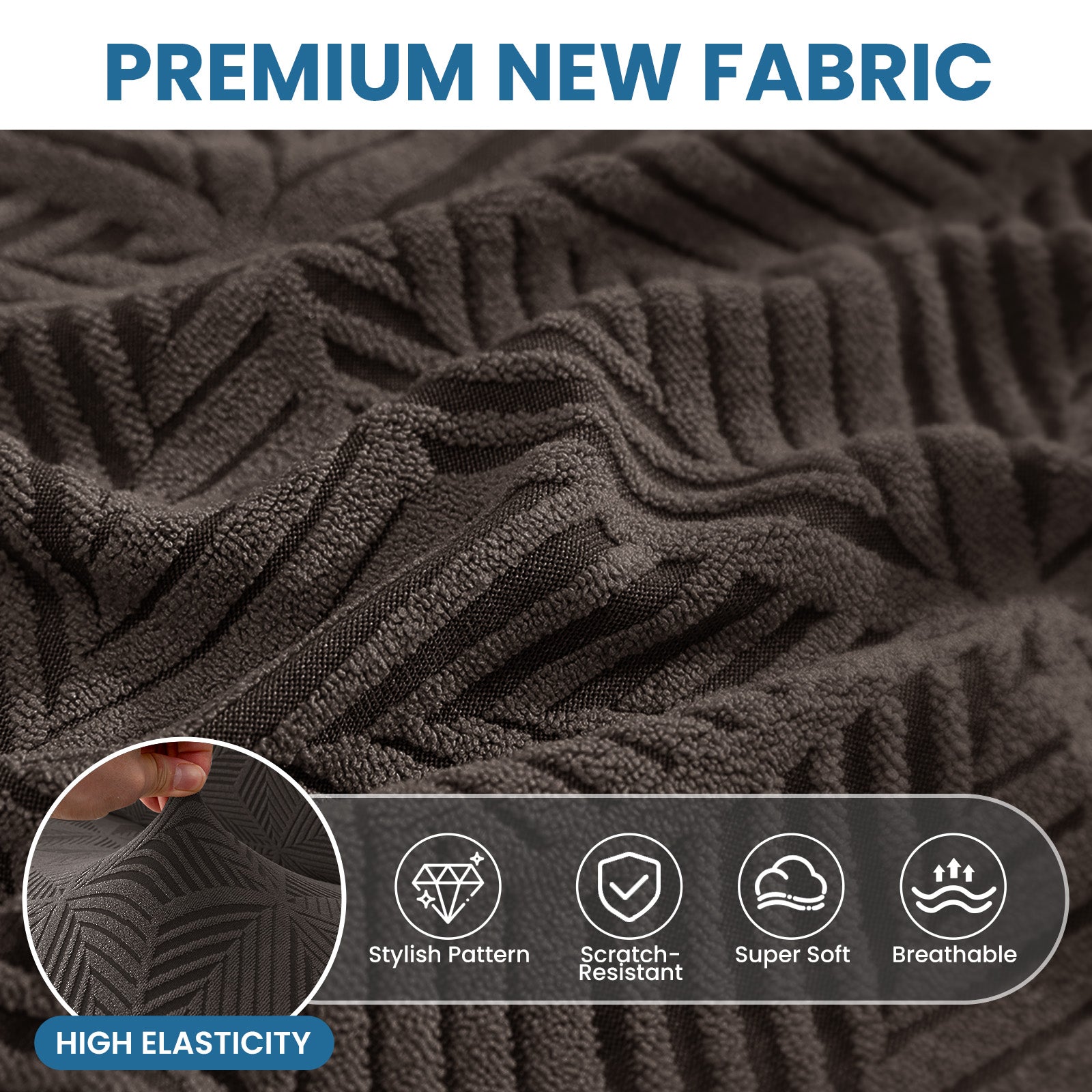 Ystyle 2-Seater Sofa Cover with Armrests, Stretch Sofa Cover, Universal Anti-Scratch Sofa Cover for Cats and Dogs, Non-Slip Sofa Cover, Washable Stain-Resistant Sofa Cover