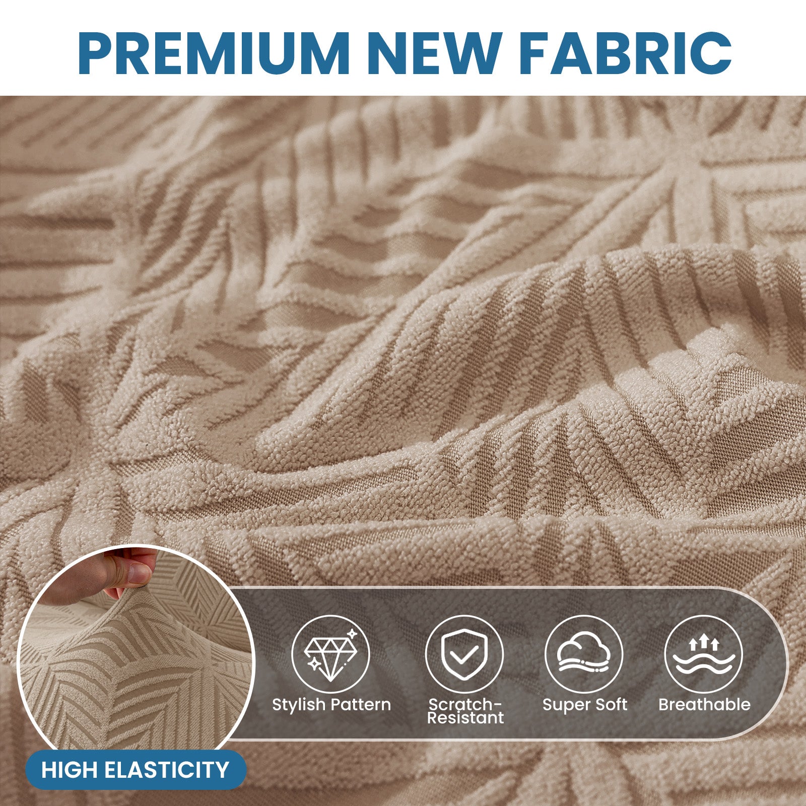 Ystyle 2-Seater Sofa Cover with Armrests, Stretch Sofa Cover, Universal Anti-Scratch Sofa Cover for Cats and Dogs, Non-Slip Sofa Cover, Washable Stain-Resistant Sofa Cover