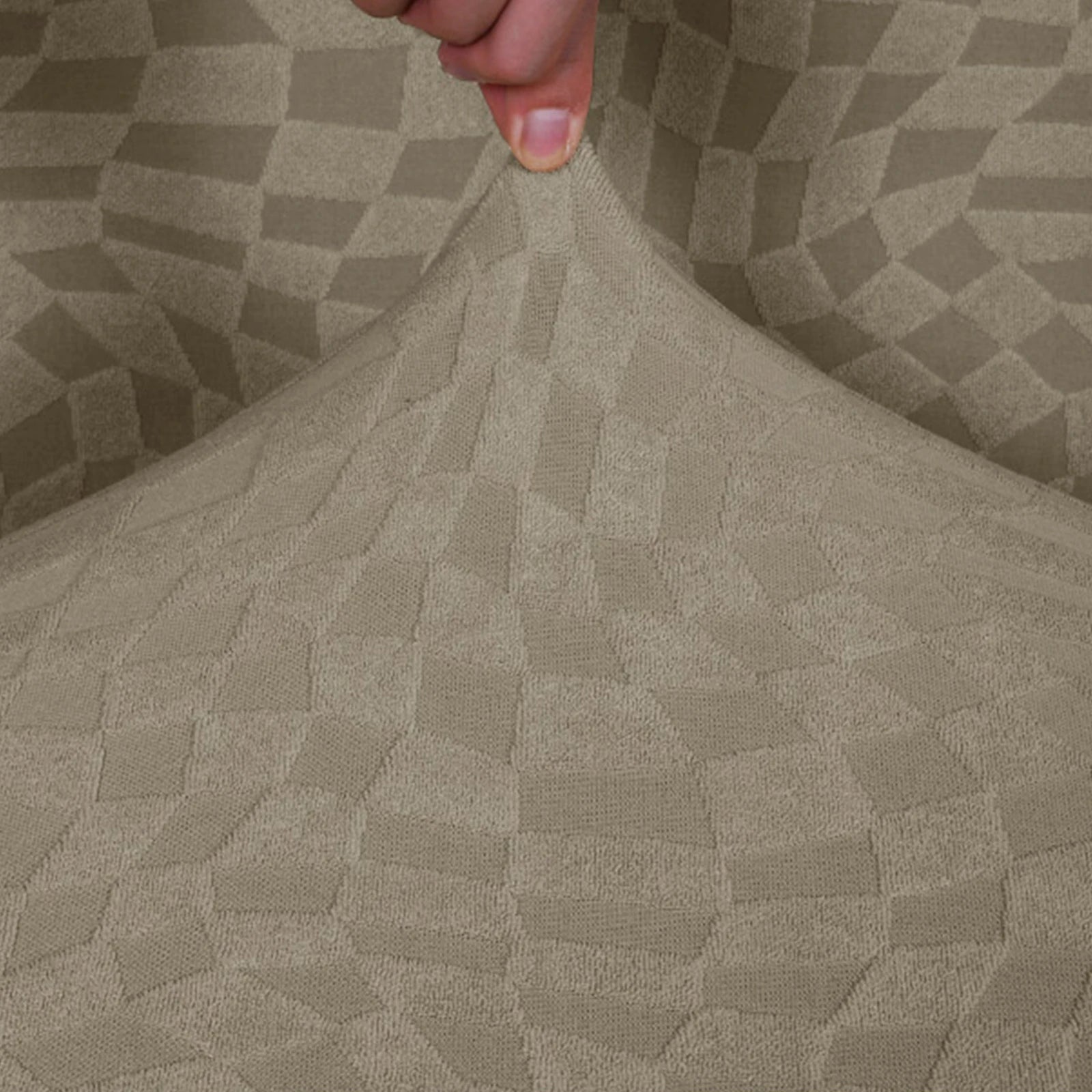 YSTYLE L-Shaped 1+2 Seater Sofa Cover – Stretch Fit, All-Around Protection, Non-Slip Design,Deformed Grid