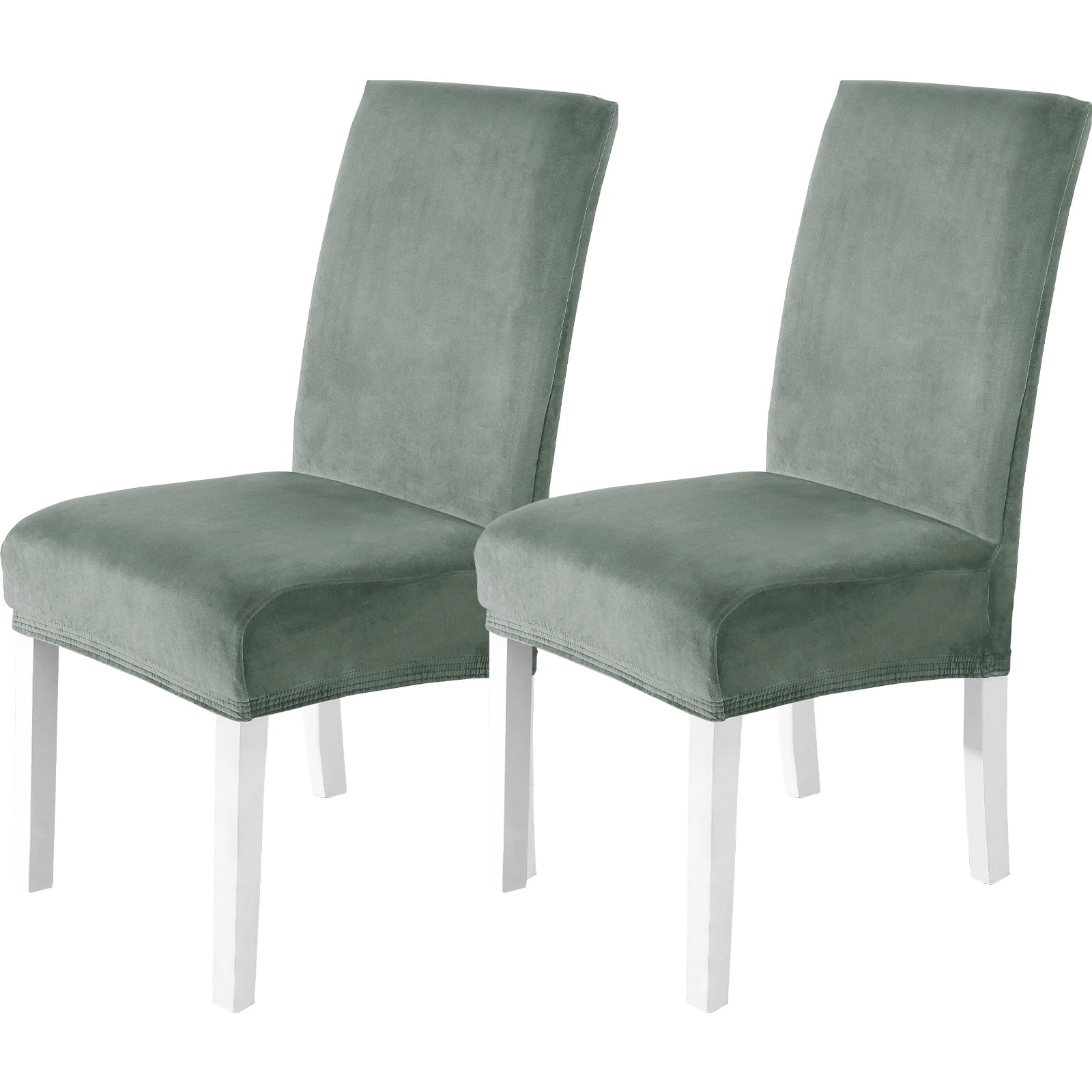 YSTYLE 6 Pieces Velvet Stretch Chair Covers with Backrest-YSTYLE