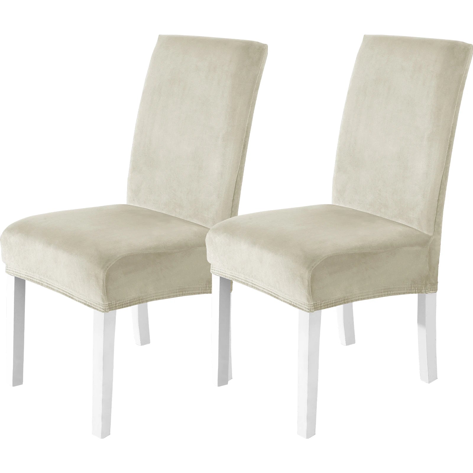 YSTYLE 6 Pieces Velvet Stretch Chair Covers with Backrest-YSTYLE