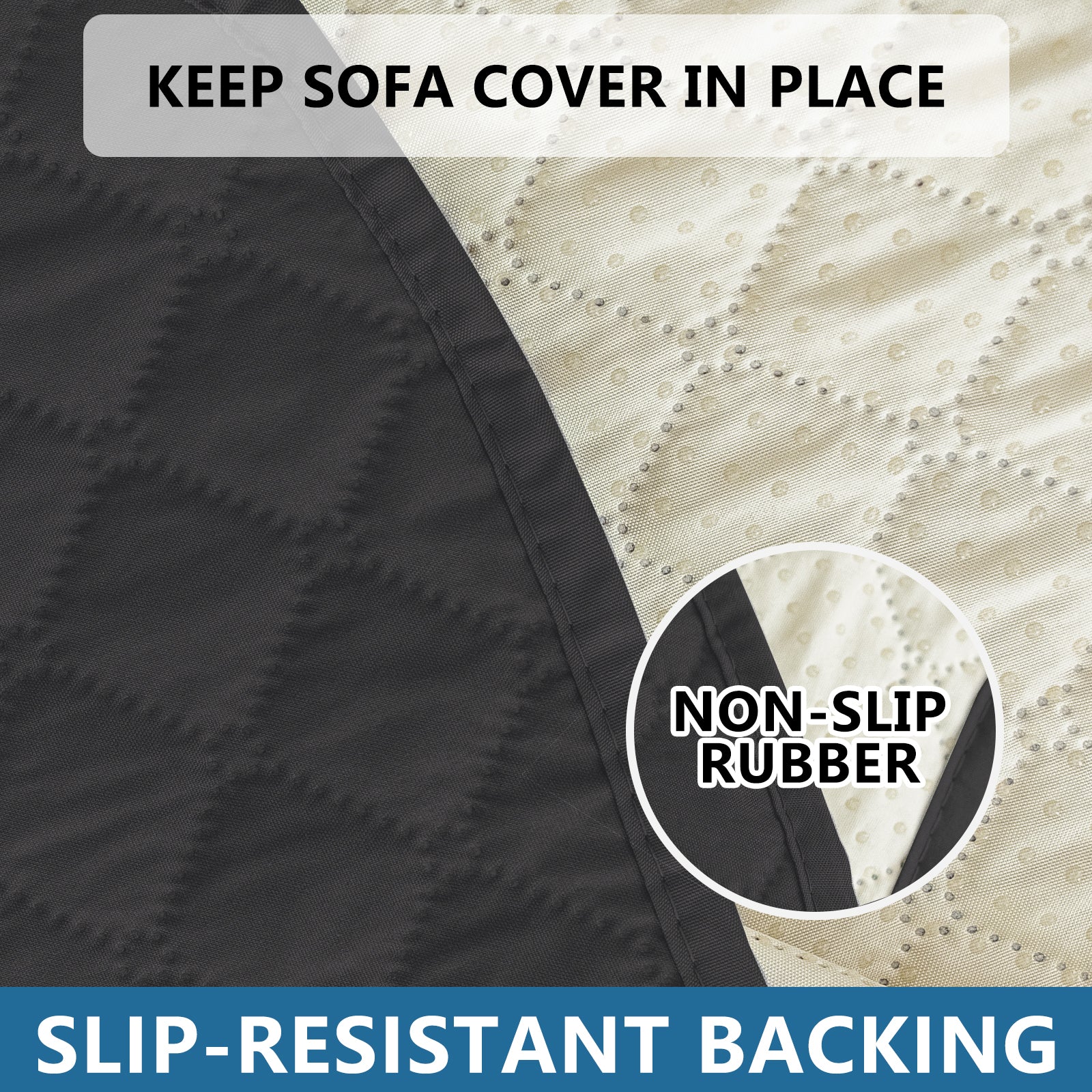 Copertura per divano impermeabile YSTYLE per 3 posti con braccioli, antiscivolo