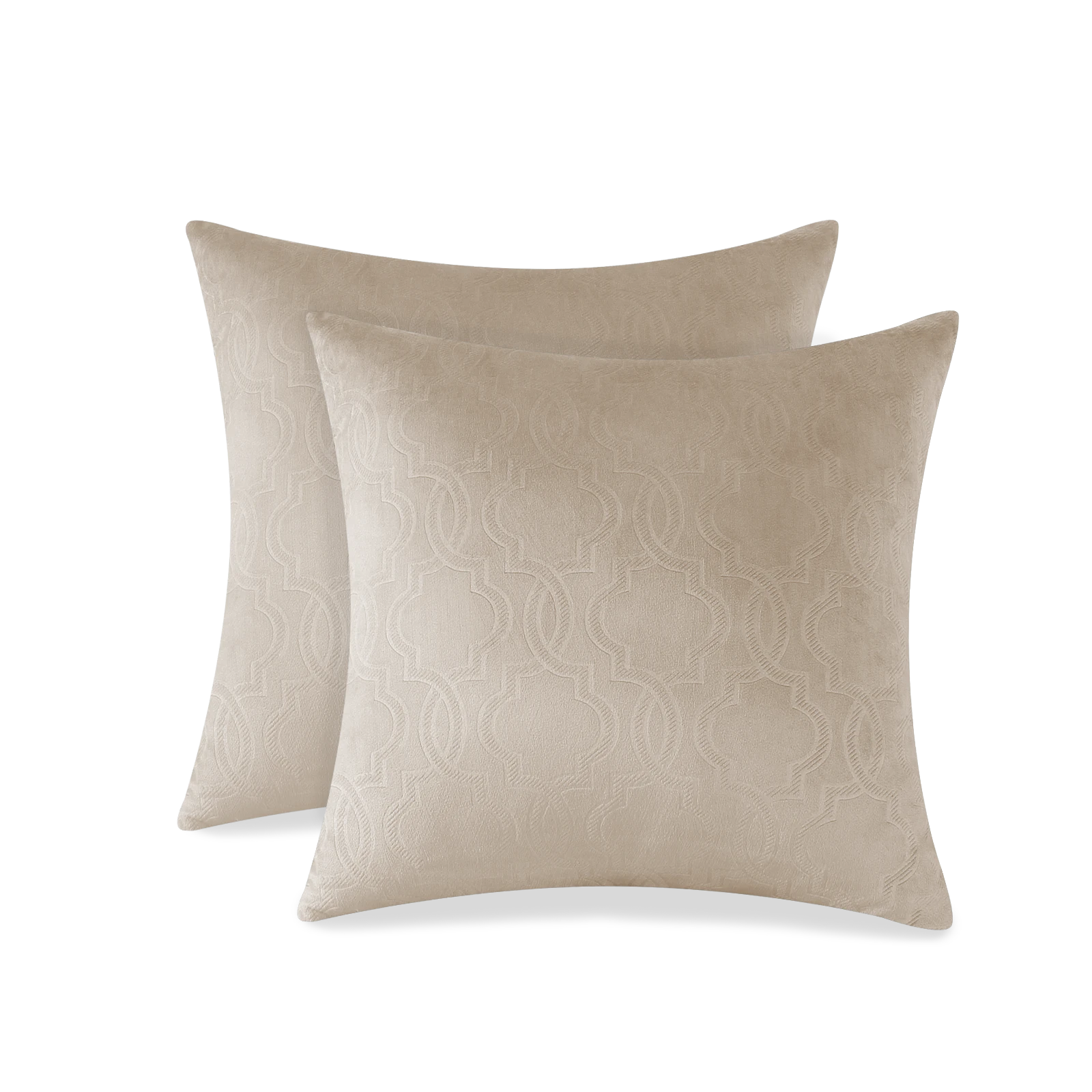 YSTYLE Velvet Sofa Cushion Covers, Decorative Throw Pillow Covers, 2 pcs, Hidden Zipper-Lantern Shape