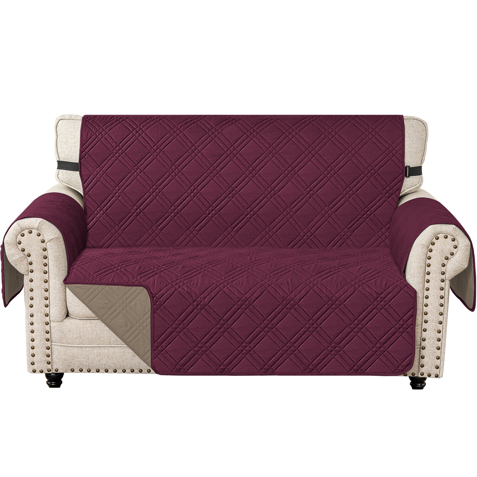 Ystyle Waterproof 2 Seater Sofa Cover with Armrests Anti-Slip-YSTYLE