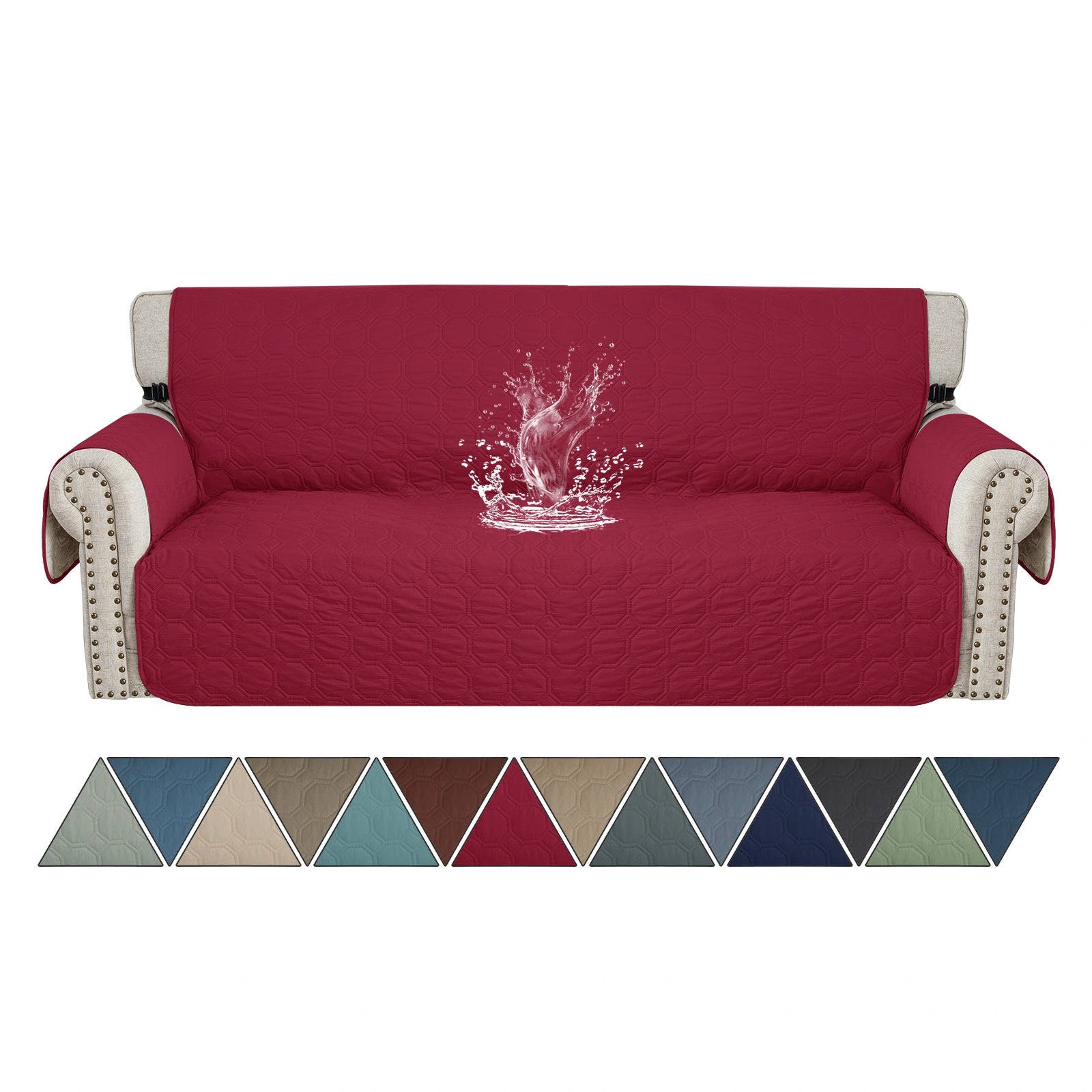 YSTYLE Waterproof 4 Seater Sofa Cover with Armrests Anti-Slip-YSTYLE