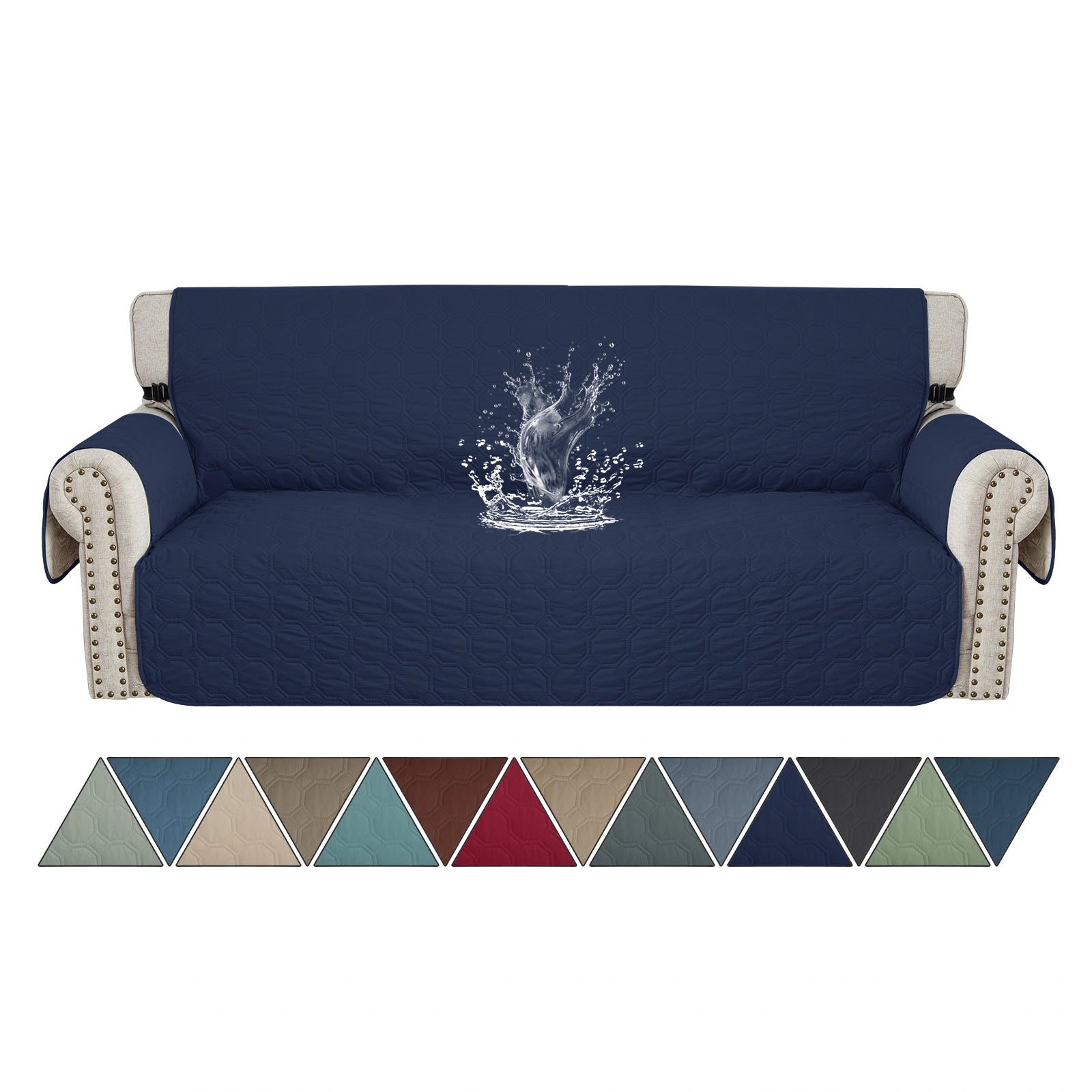 YSTYLE Waterproof 4 Seater Sofa Cover with Armrests Anti-Slip-YSTYLE