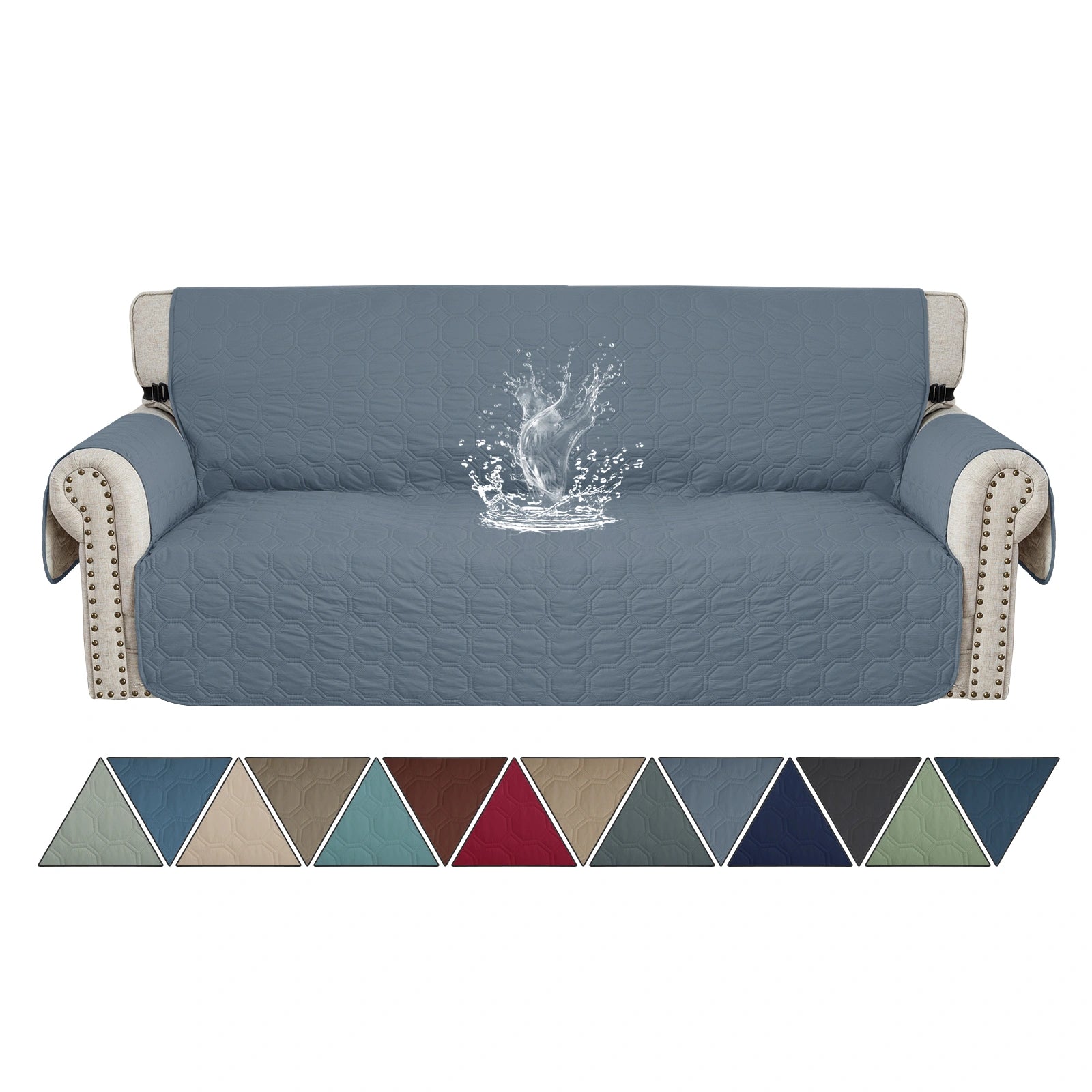 YSTYLE Waterproof 4 Seater Sofa Cover with Armrests Anti-Slip-YSTYLE