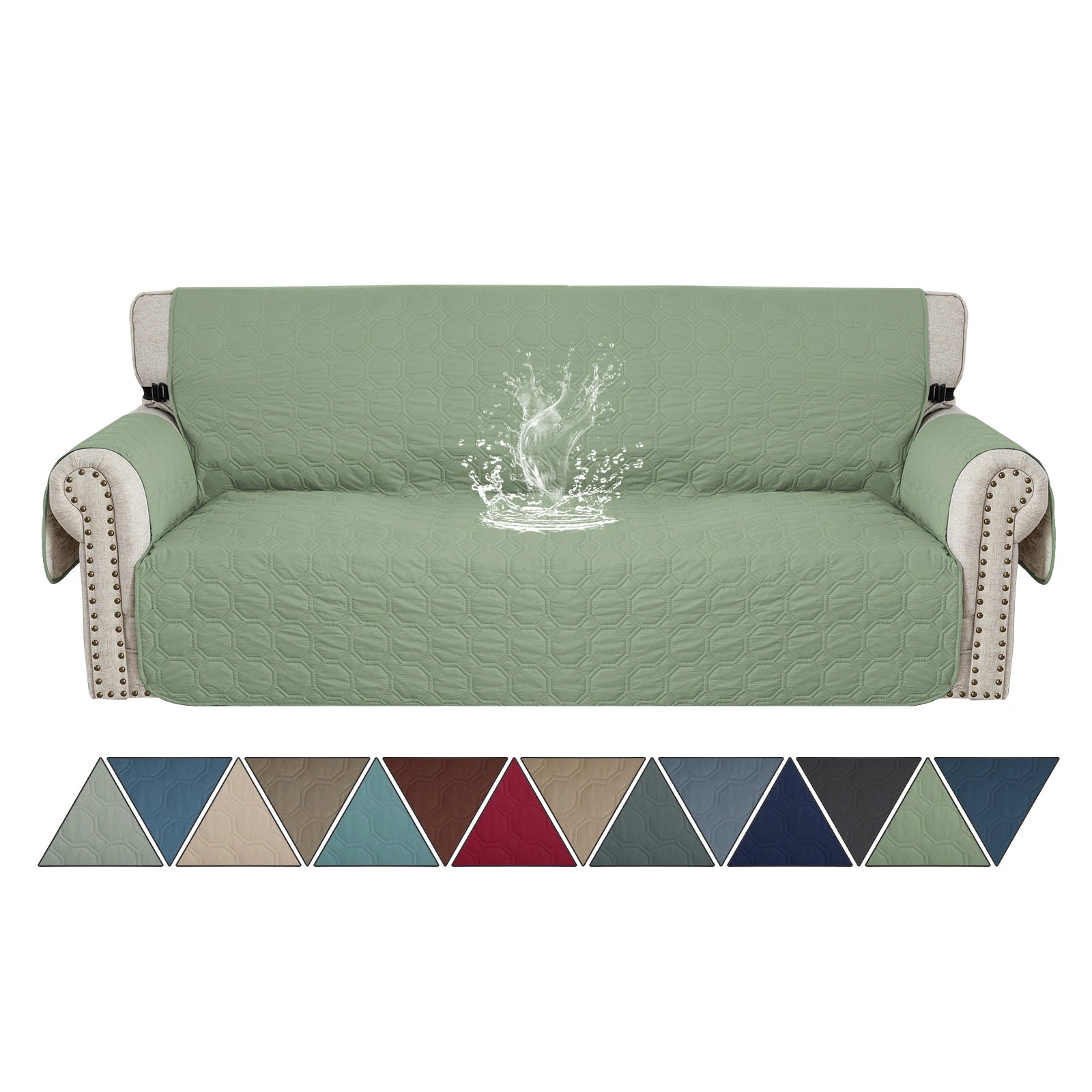 YSTYLE Waterproof 4 Seater Sofa Cover with Armrests Anti-Slip-YSTYLE