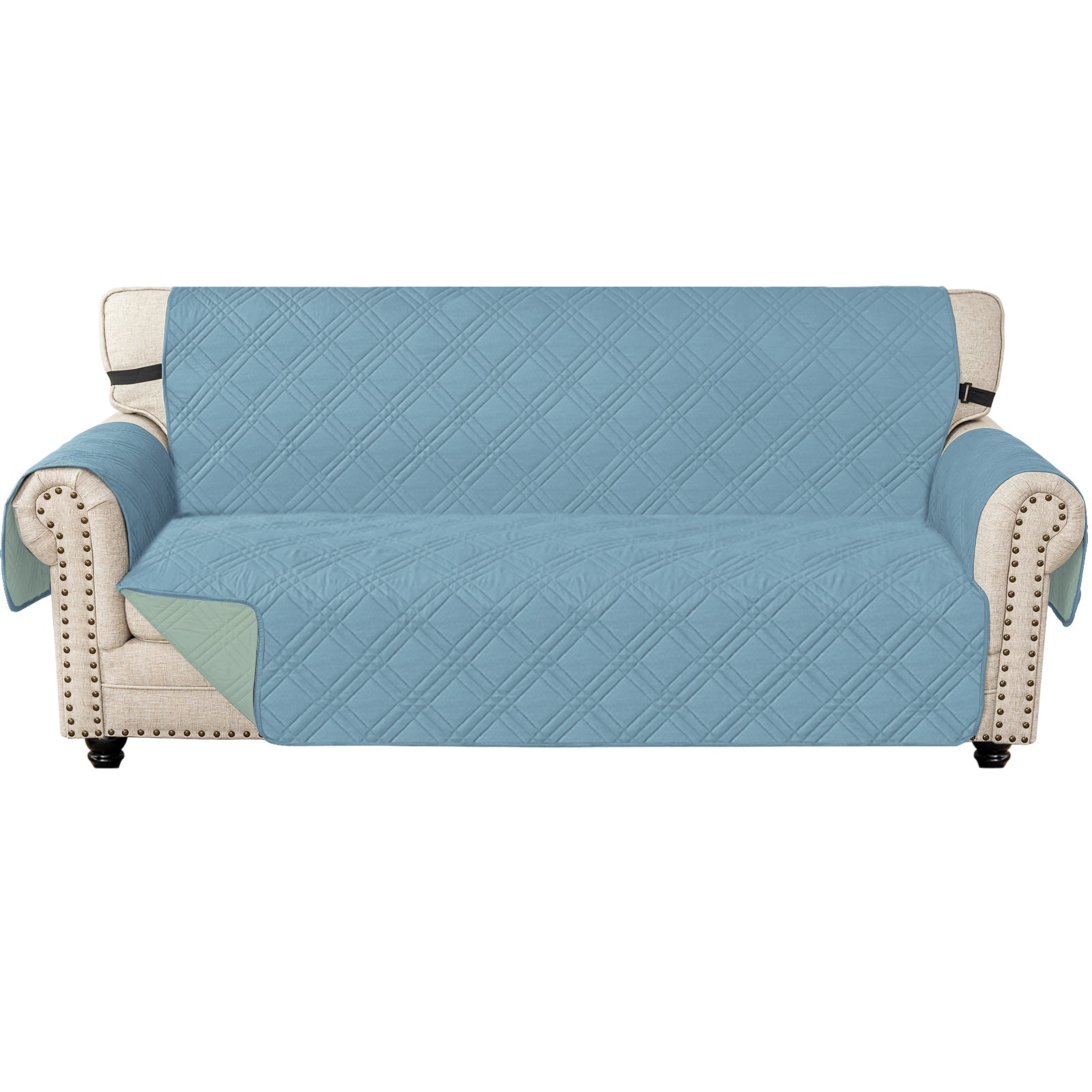 Ystyle Waterproof 3 Seater Sofa Cover with Armrests Side Pockets-YSTYLE