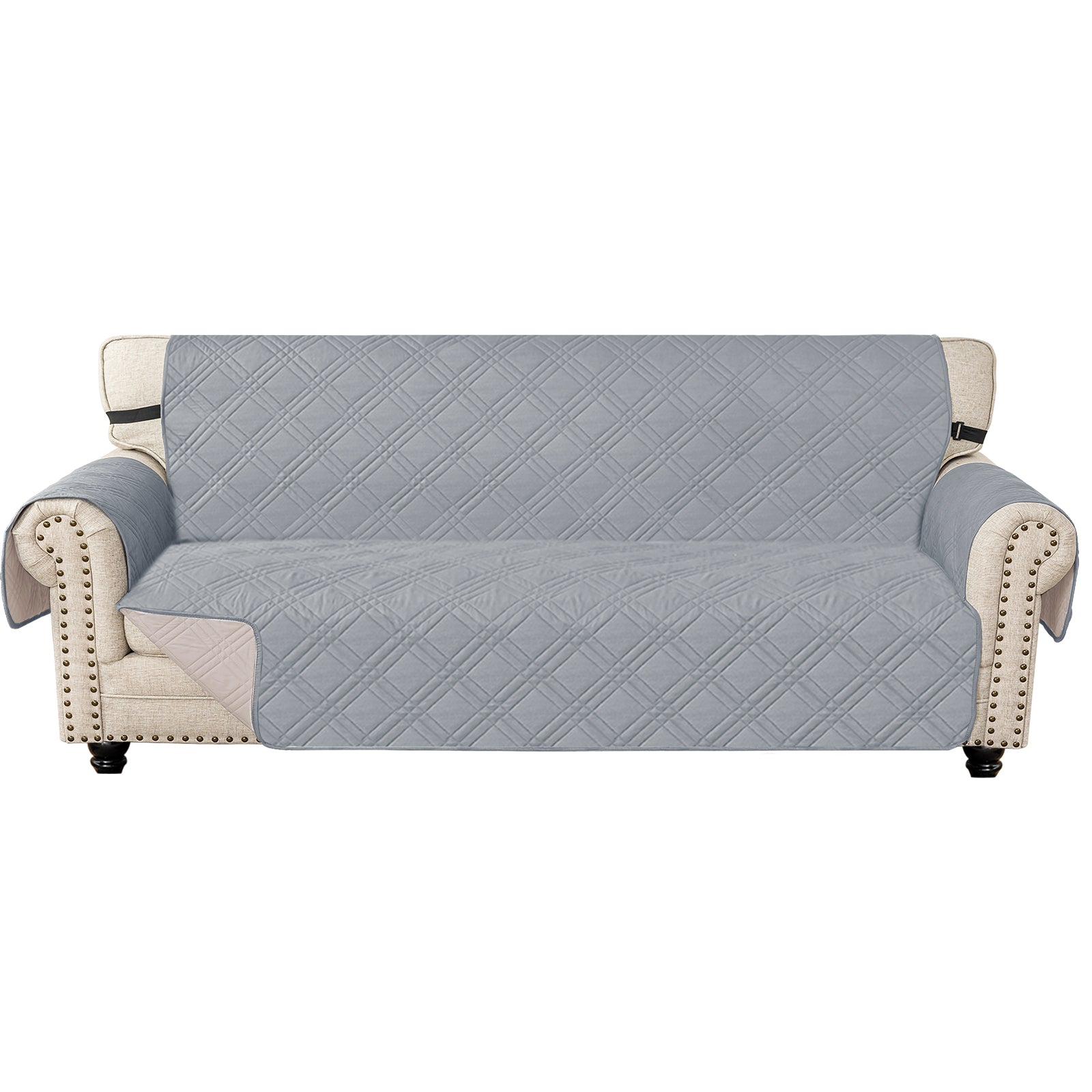 Ystyle Reversible 4 Seater Sofa Cover with Armrests Anti-Slip-YSTYLE
