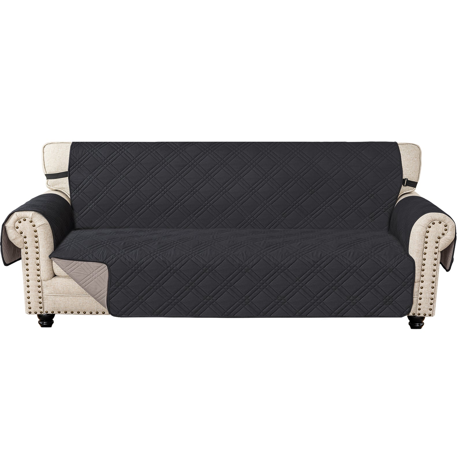 Ystyle Reversible 4 Seater Sofa Cover with Armrests Anti-Slip-YSTYLE