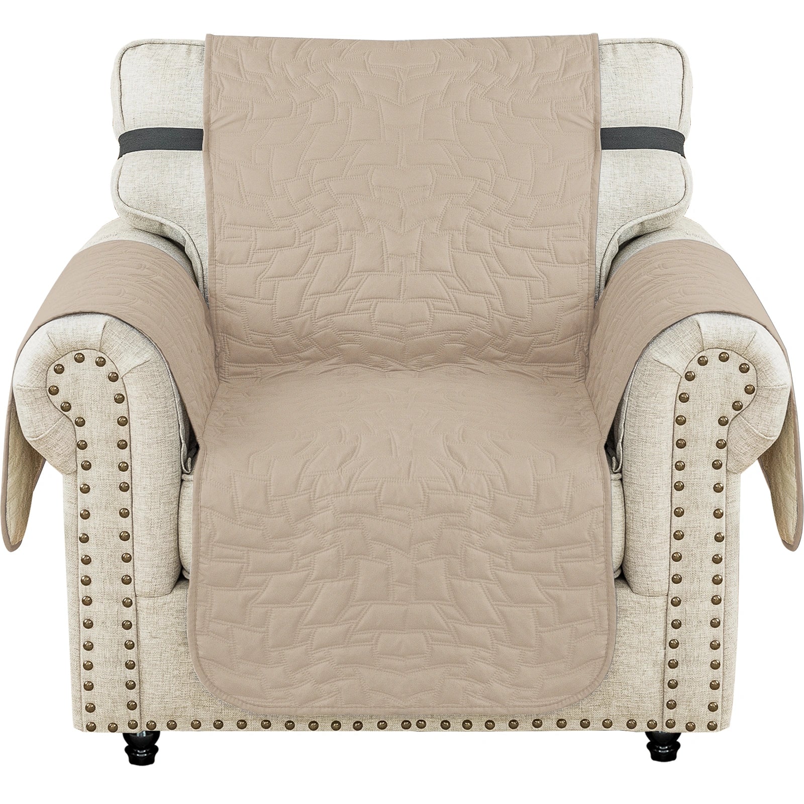 YSTYLE 1 Seater Sofa Cover – Waterproof, Anti-Slip, Cat Scratch-Resistant, Quilted Protection-Quads Shape