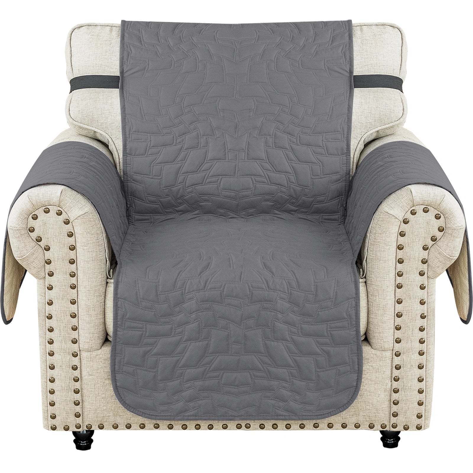 YSTYLE 1 Seater Sofa Cover – Waterproof, Anti-Slip, Cat Scratch-Resistant, Quilted Protection-Quads Shape