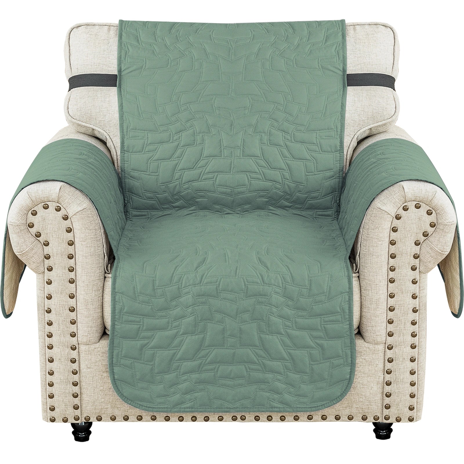 YSTYLE 1 Seater Sofa Cover – Waterproof, Anti-Slip, Cat Scratch-Resistant, Quilted Protection-Quads Shape