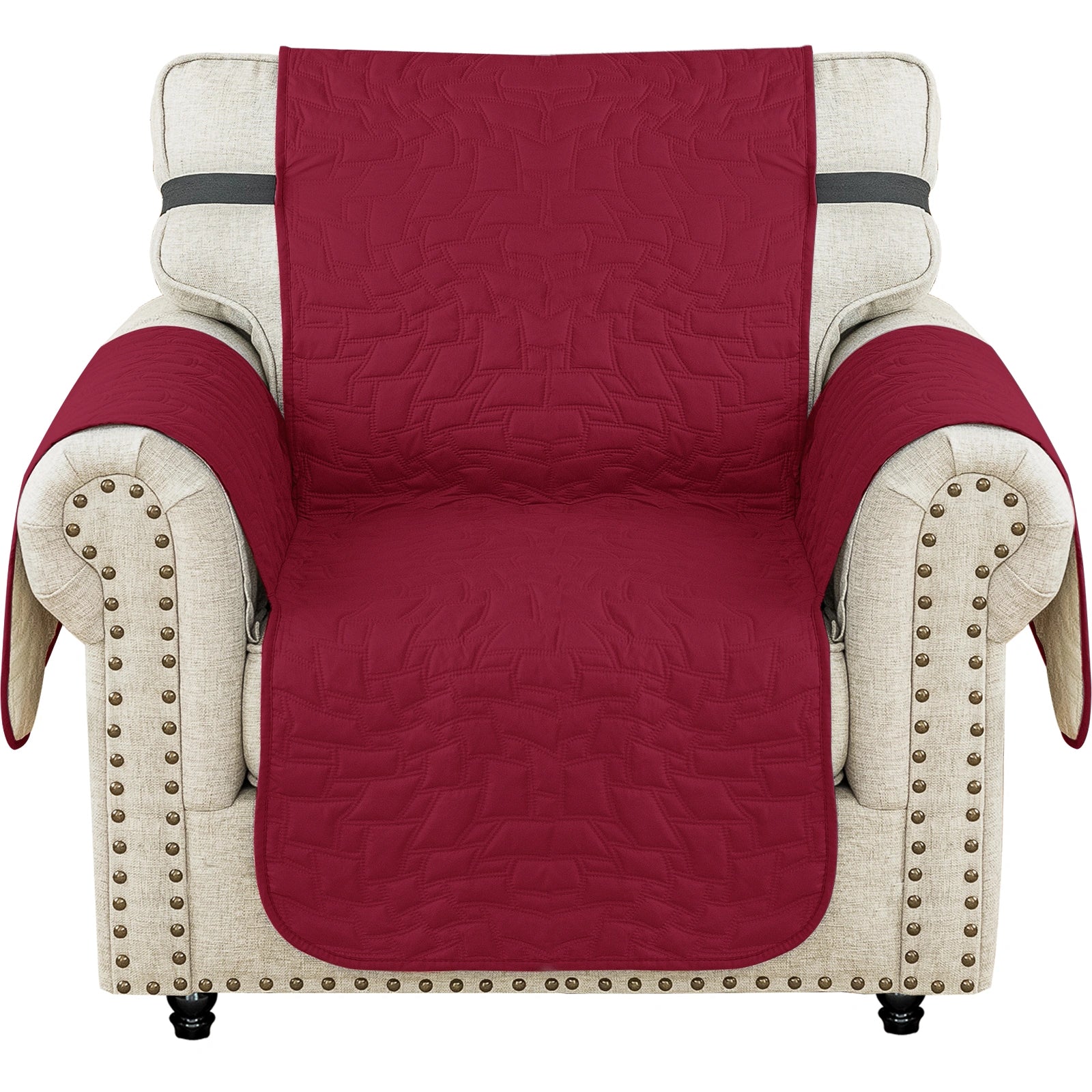 YSTYLE 1 Seater Sofa Cover – Waterproof, Anti-Slip, Cat Scratch-Resistant, Quilted Protection-Quads Shape