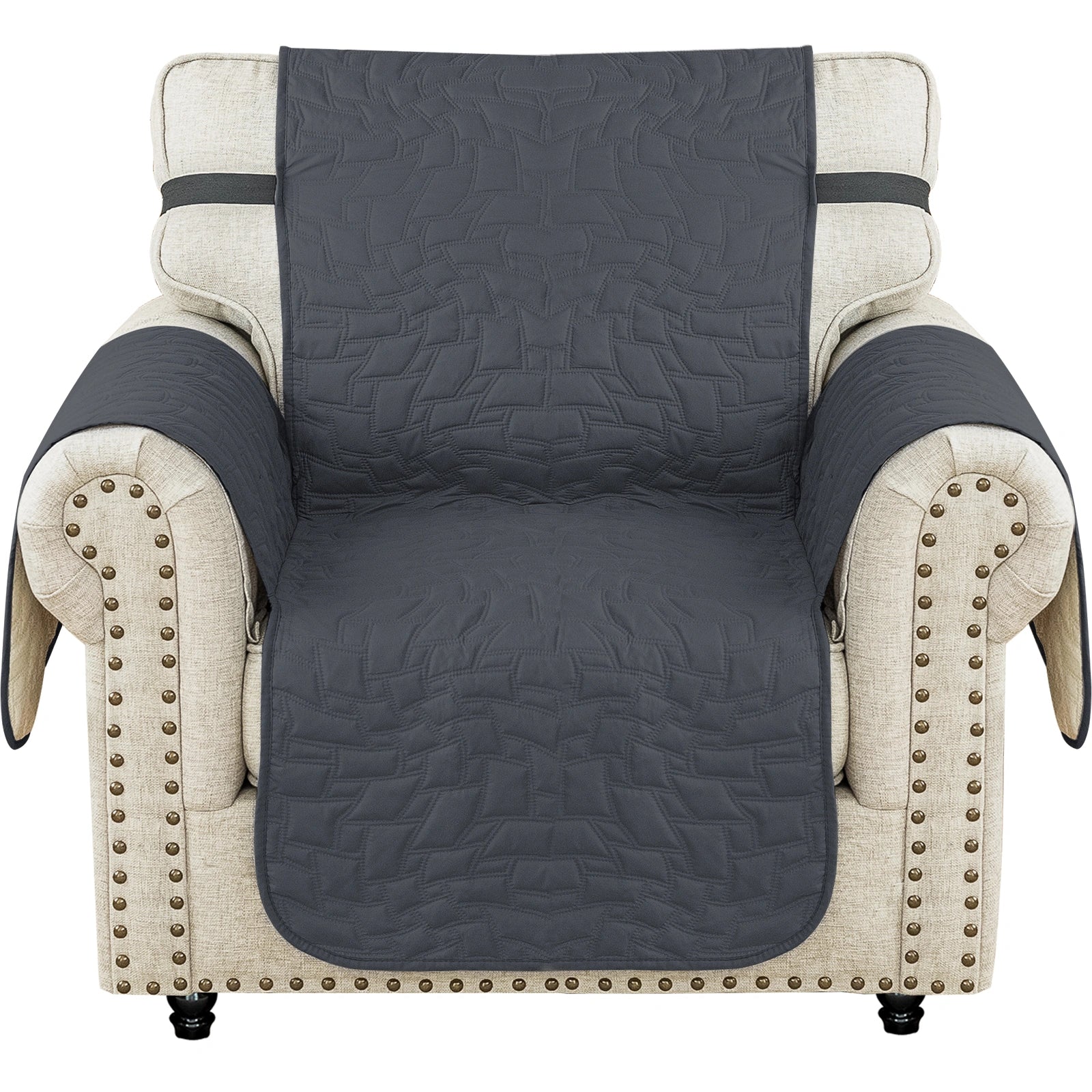 YSTYLE 1 Seater Sofa Cover – Waterproof, Anti-Slip, Cat Scratch-Resistant, Quilted Protection-Quads Shape