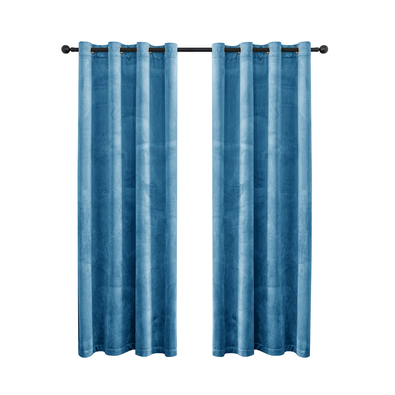 YSTYLE Elegant Velvet Curtains-2 pcs, Blackout & Heat Insulating, Eyelet Drapes for Home Windows