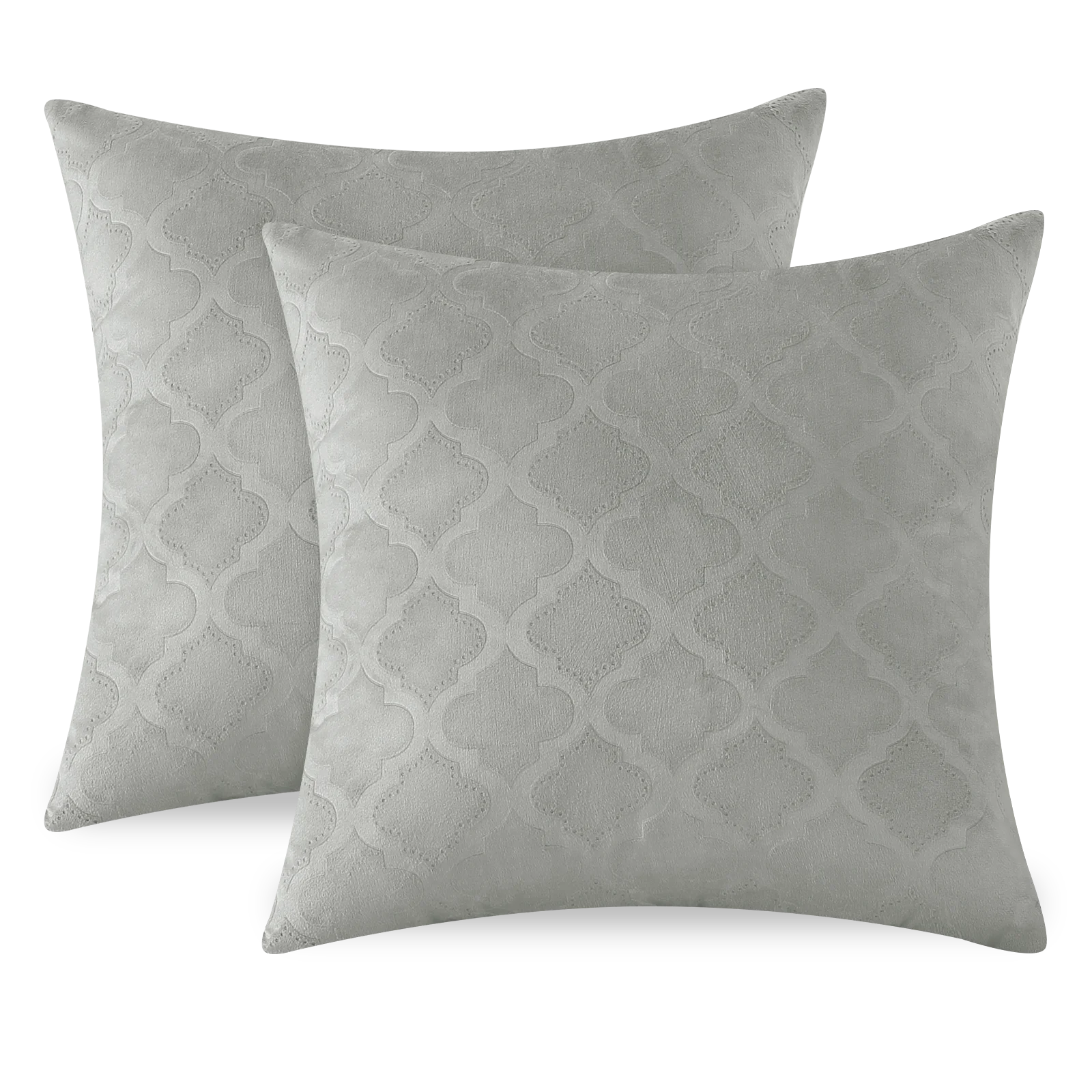 YSTYLE Velvet Sofa Cushion Covers, Decorative Throw Pillow Covers, 2 pcs, Hidden Zipper-Gourd Shape