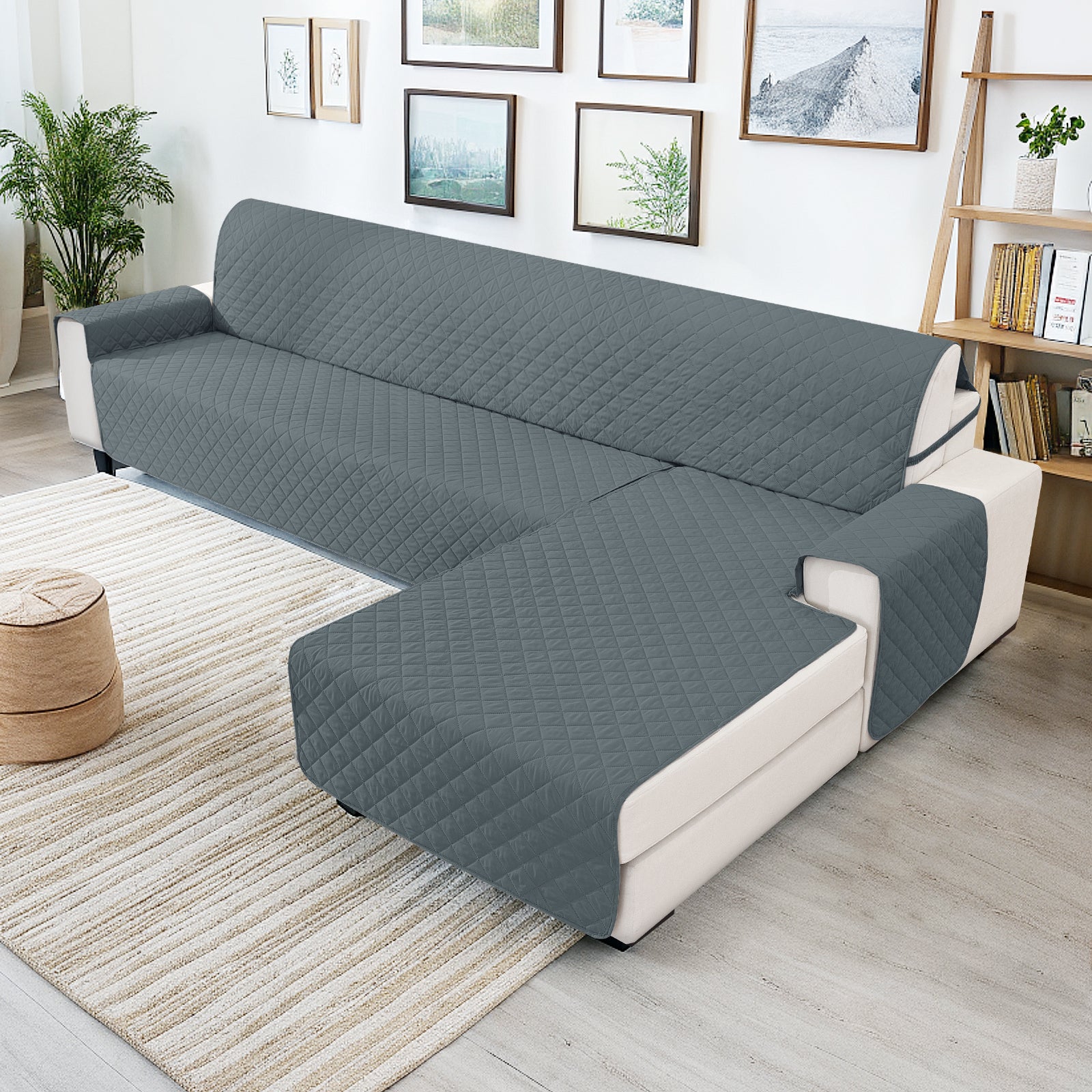 Ystyle Waterproof 4 Seater Corner Sofa Cover Reversible Anti Slip-YSTYLE