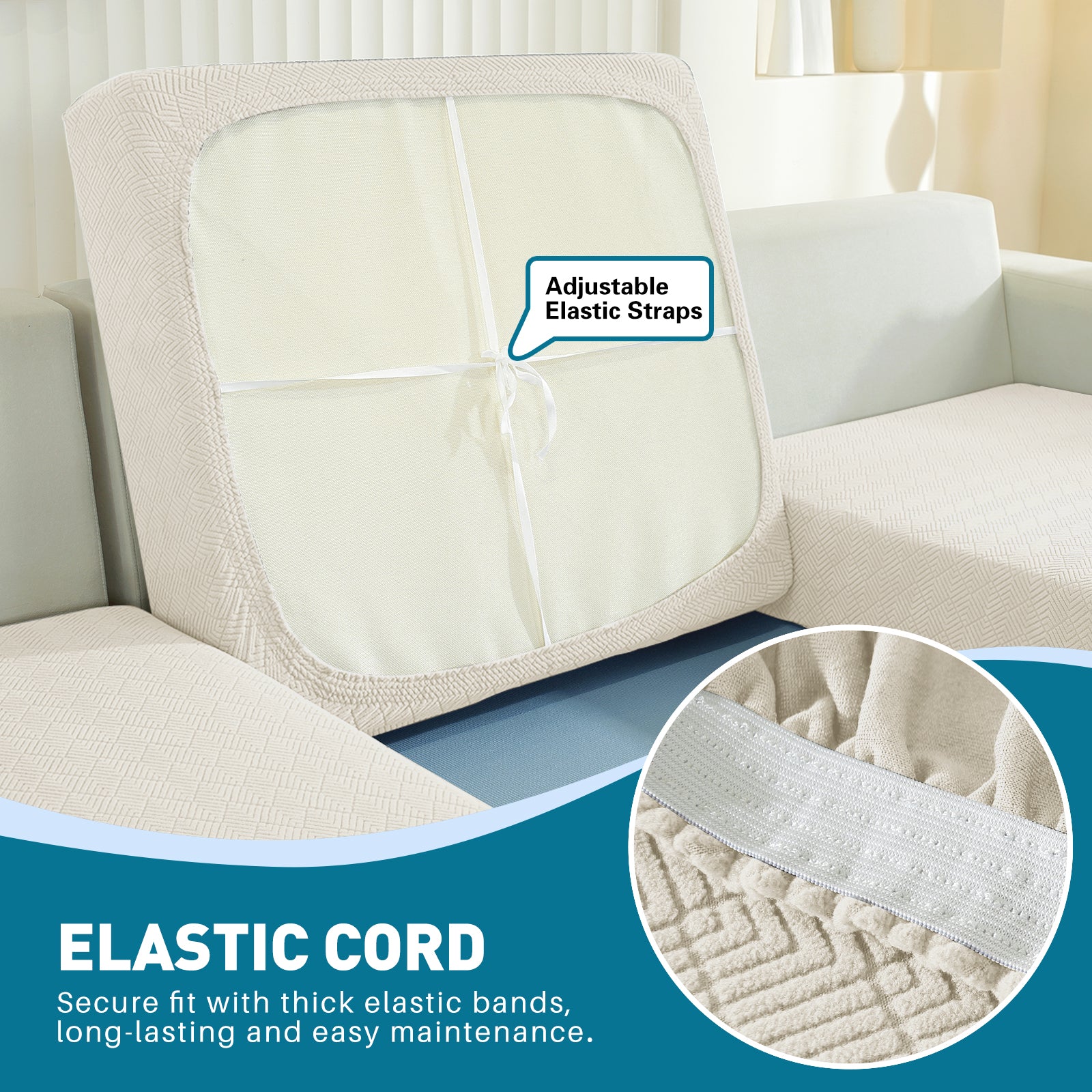 YSTYLE Coprisedile per divano stretch con funzione antiscivolo