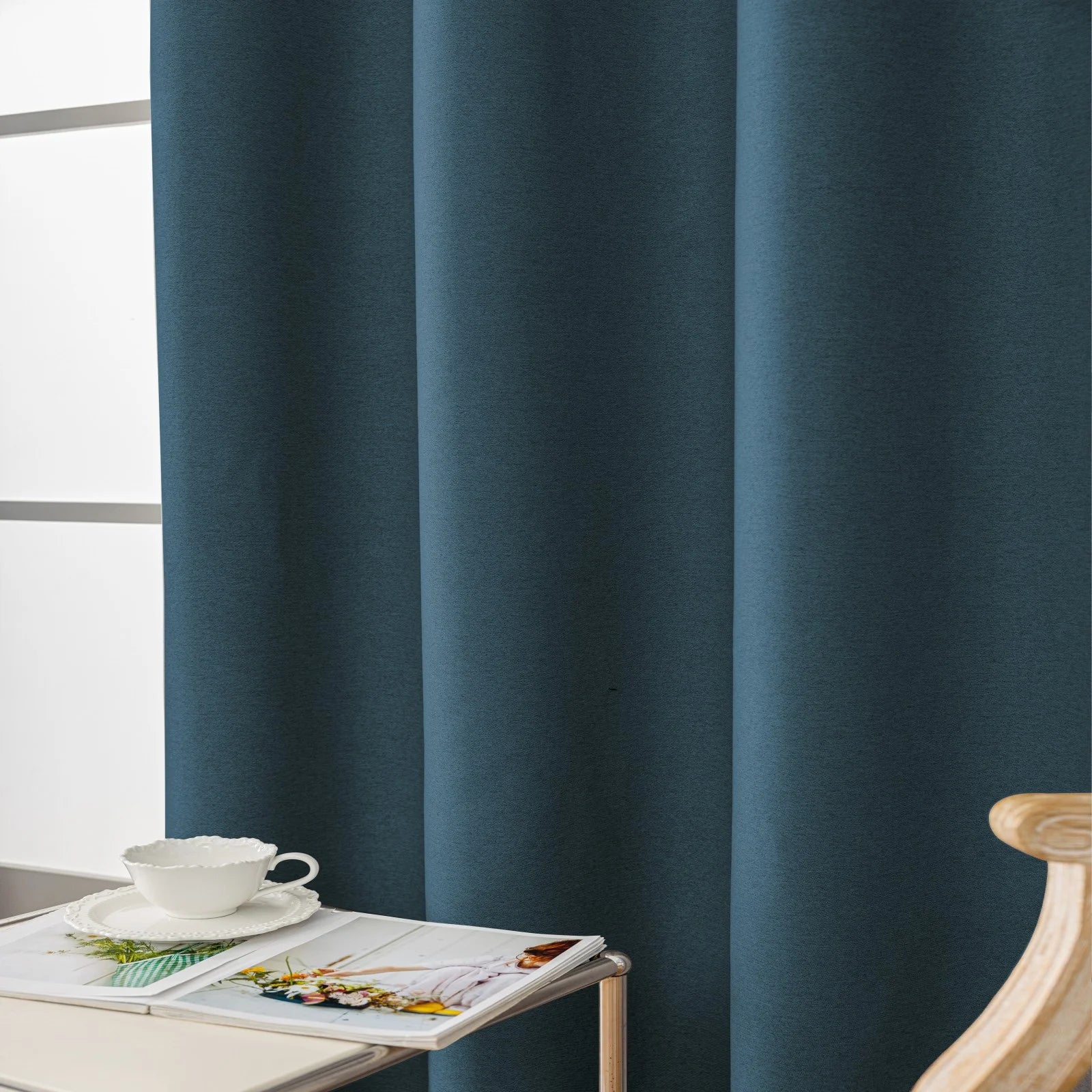 YSTYLE Velvet Curtains – 2 pcs, Blackout, Thermal Insulated, Modern Eyelet Drapes