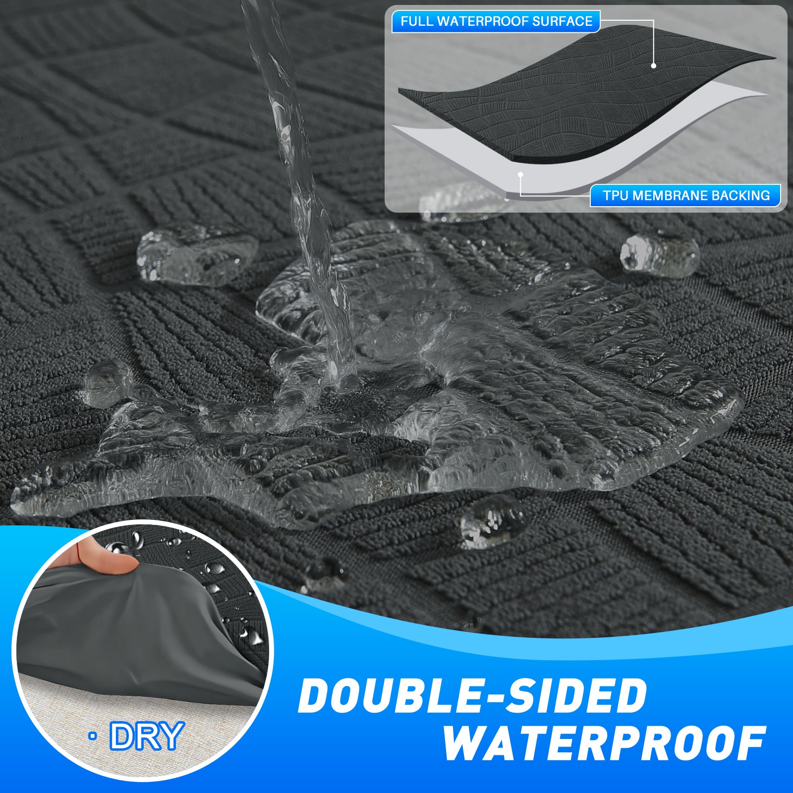 Ystyle Waterproof Stretch 4 Seater Sofa Cover Anti Slip-YSTYLE