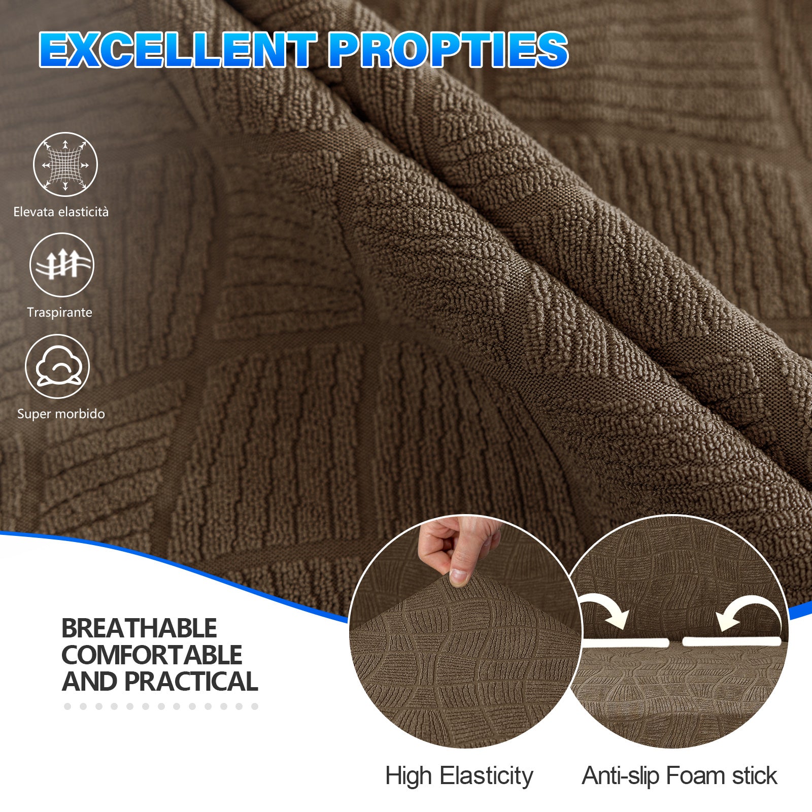 Ystyle Waterproof Stretch 4 Seater Sofa Cover Anti Slip-YSTYLE