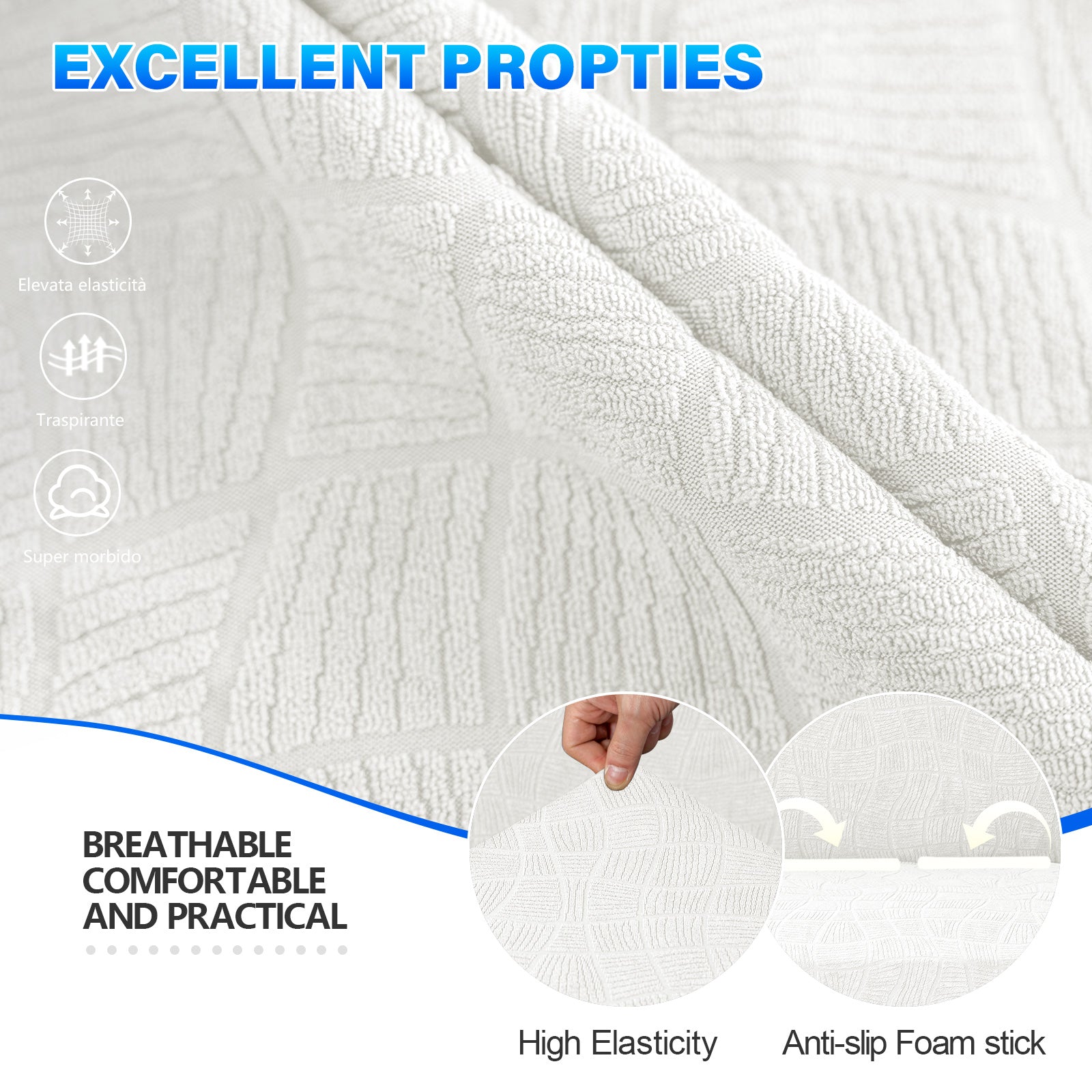 Ystyle Waterproof Stretch 4 Seater Sofa Cover Anti Slip-YSTYLE