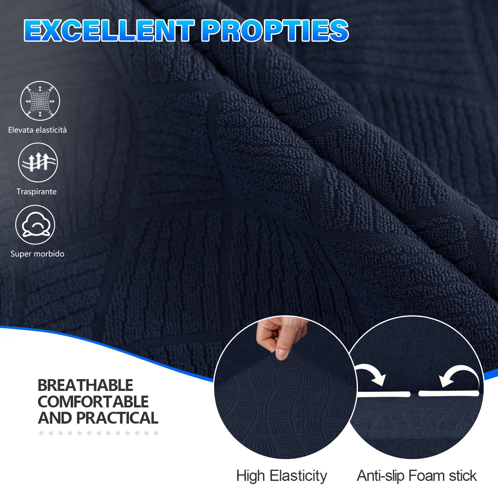 Ystyle Waterproof Stretch 4 Seater Sofa Cover Anti Slip-YSTYLE