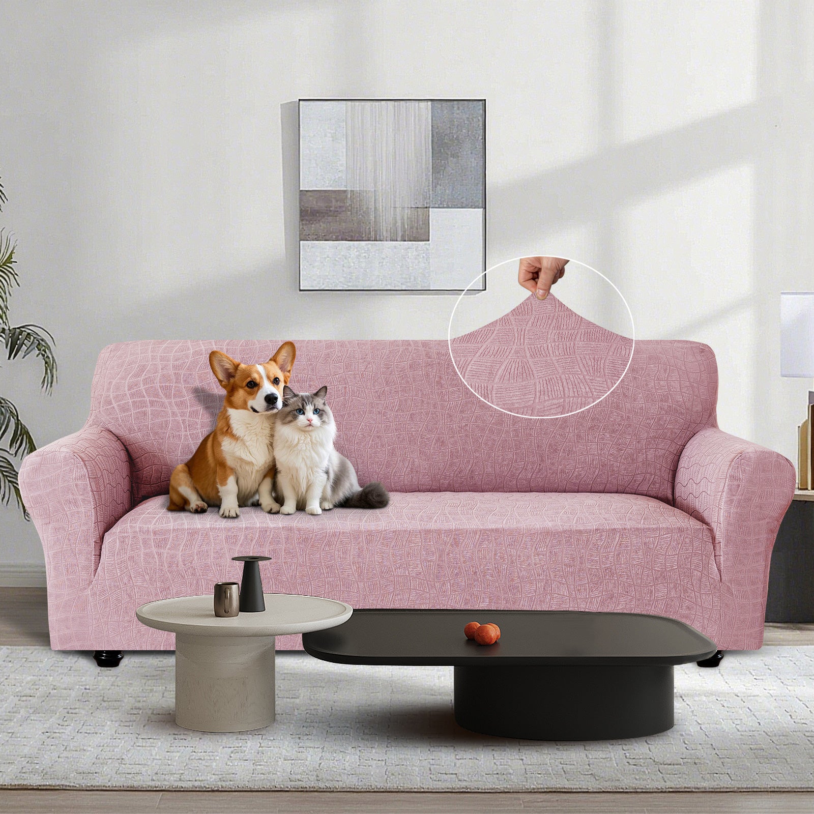 Ystyle Waterproof Stretch 4 Seater Sofa Cover Anti Slip-YSTYLE