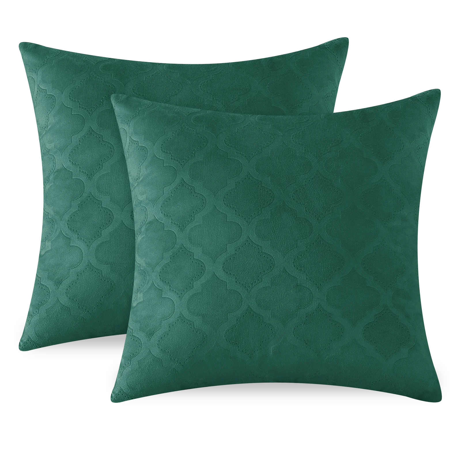 YSTYLE Velvet Sofa Cushion Covers, Decorative Throw Pillow Covers, 2 pcs, Hidden Zipper-Gourd Shape