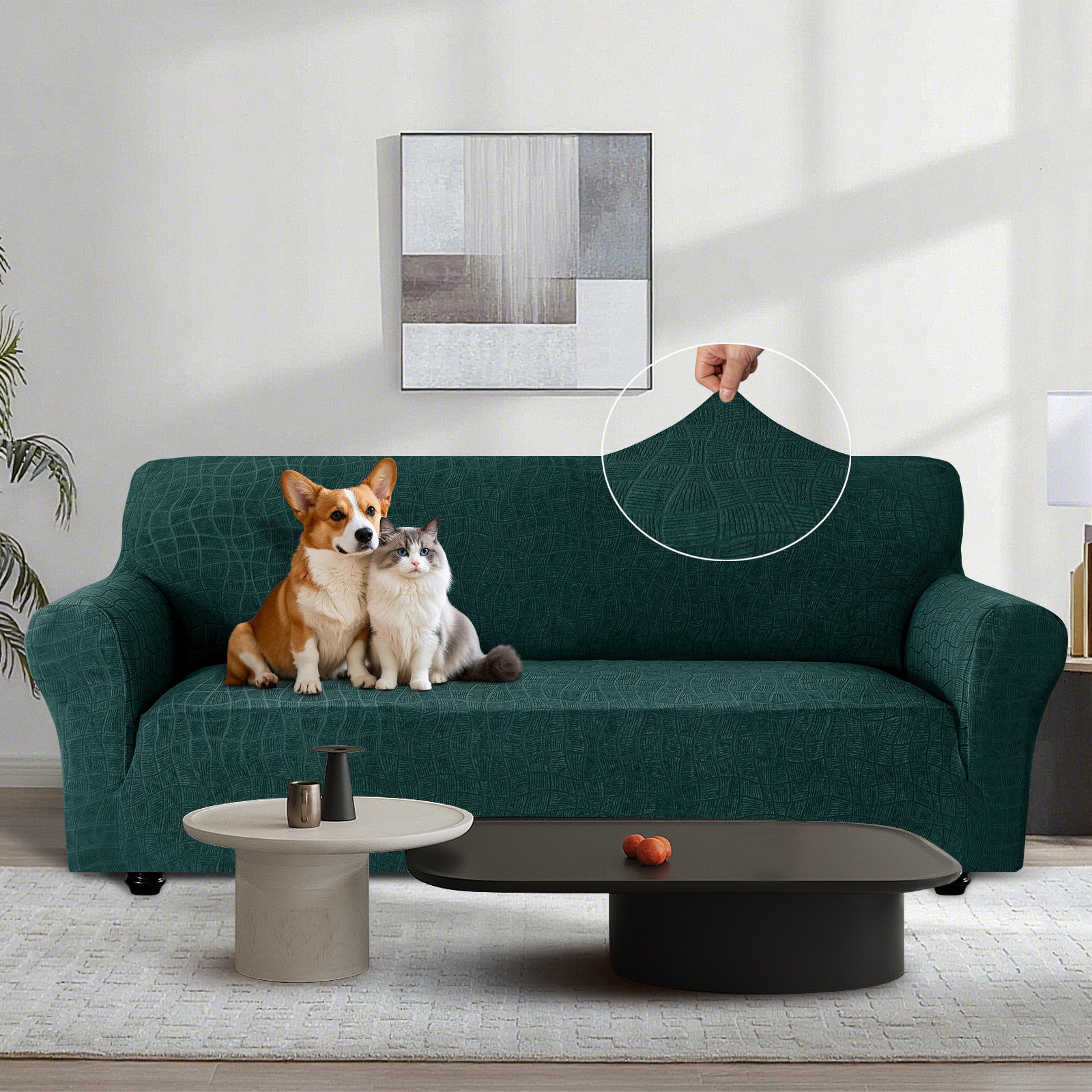 Ystyle Waterproof Stretch 4 Seater Sofa Cover Anti Slip-YSTYLE