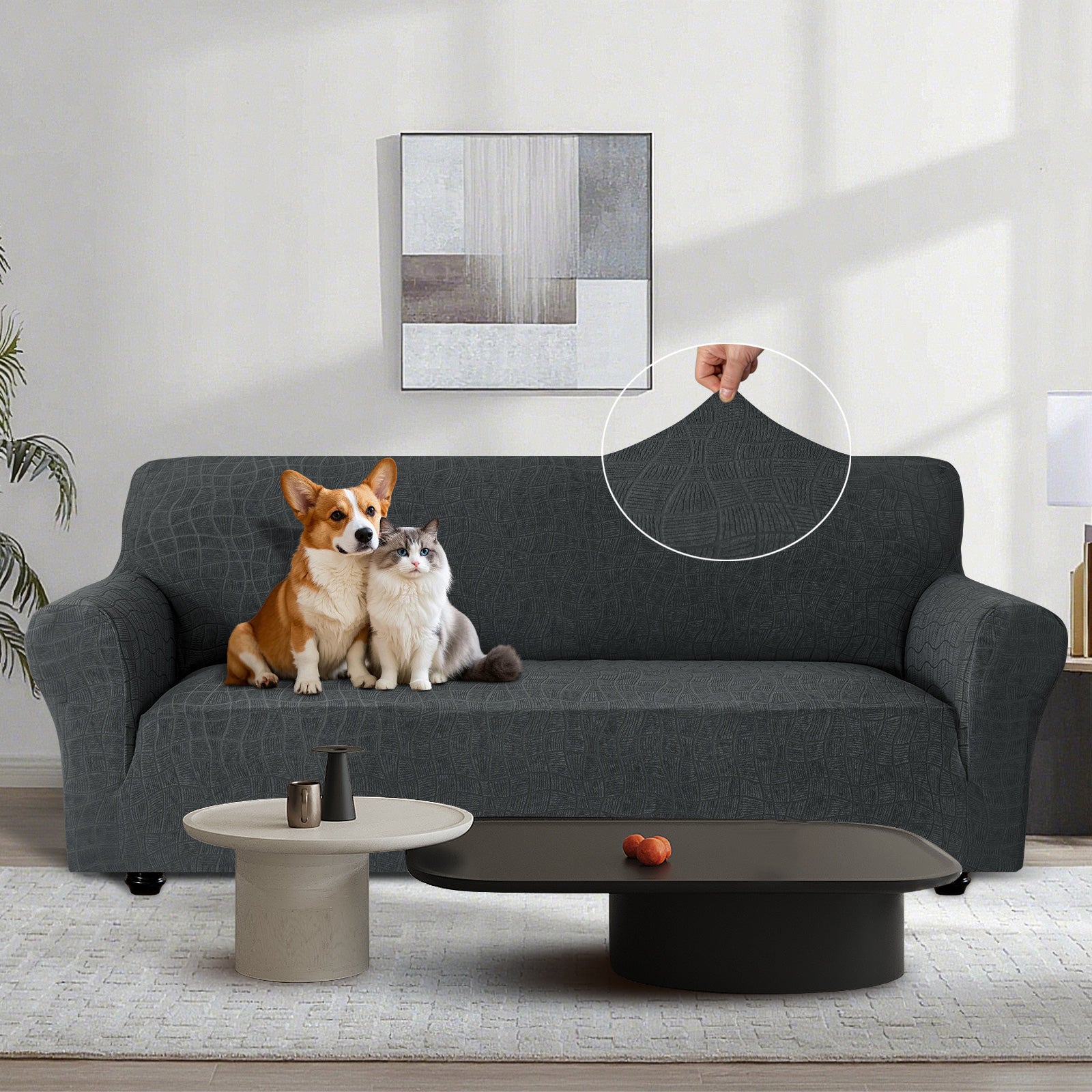 Ystyle Waterproof Stretch 4 Seater Sofa Cover Anti Slip-YSTYLE