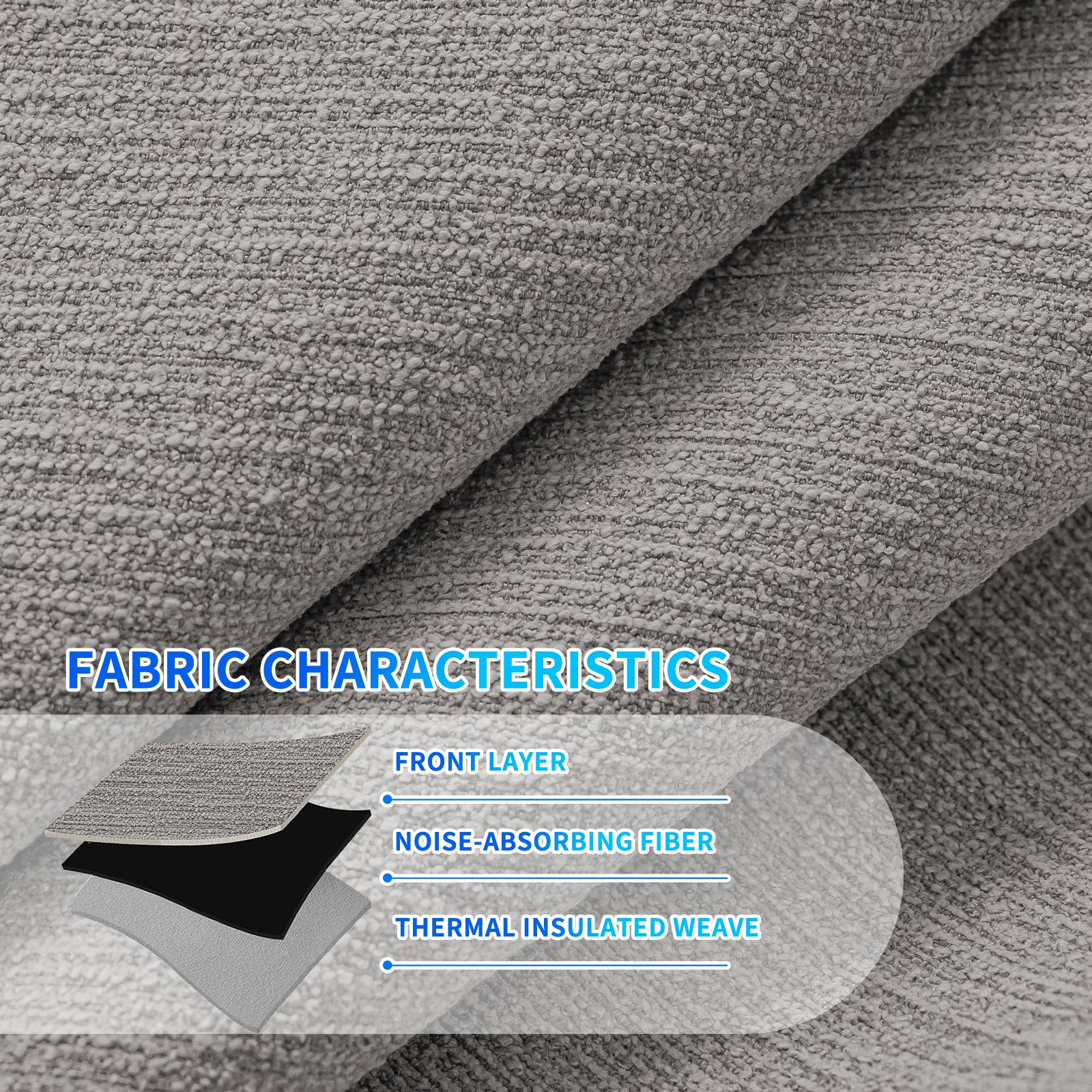 Ystyle 2 Pieces Linen Blackout Curtains Thermal-YSTYLE