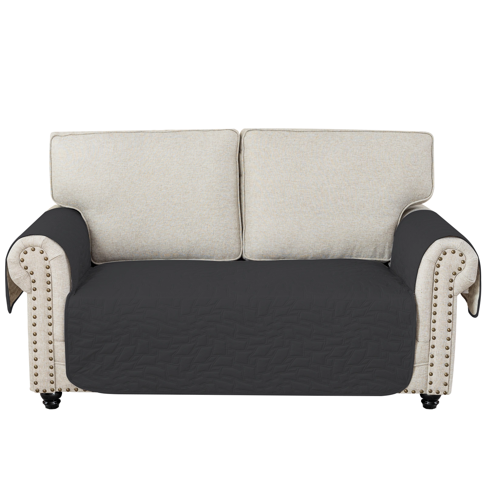 YSTYLE 2 Seater Sofa Cover Universal – Anti-Slip, Pet-Friendly, Couch Protector with Side Pockets