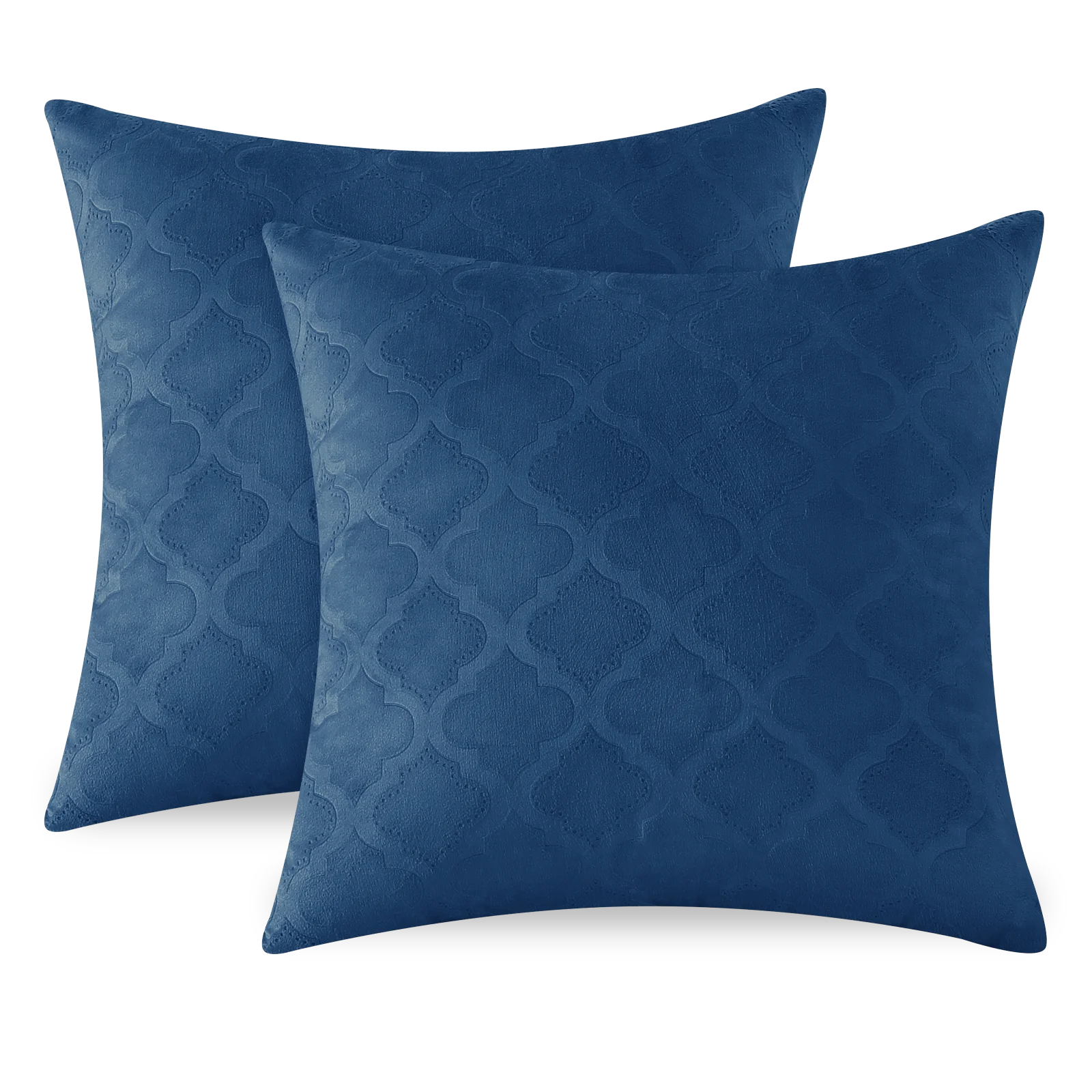 YSTYLE Velvet Sofa Cushion Covers, Decorative Throw Pillow Covers, 2 pcs, Hidden Zipper-Gourd Shape