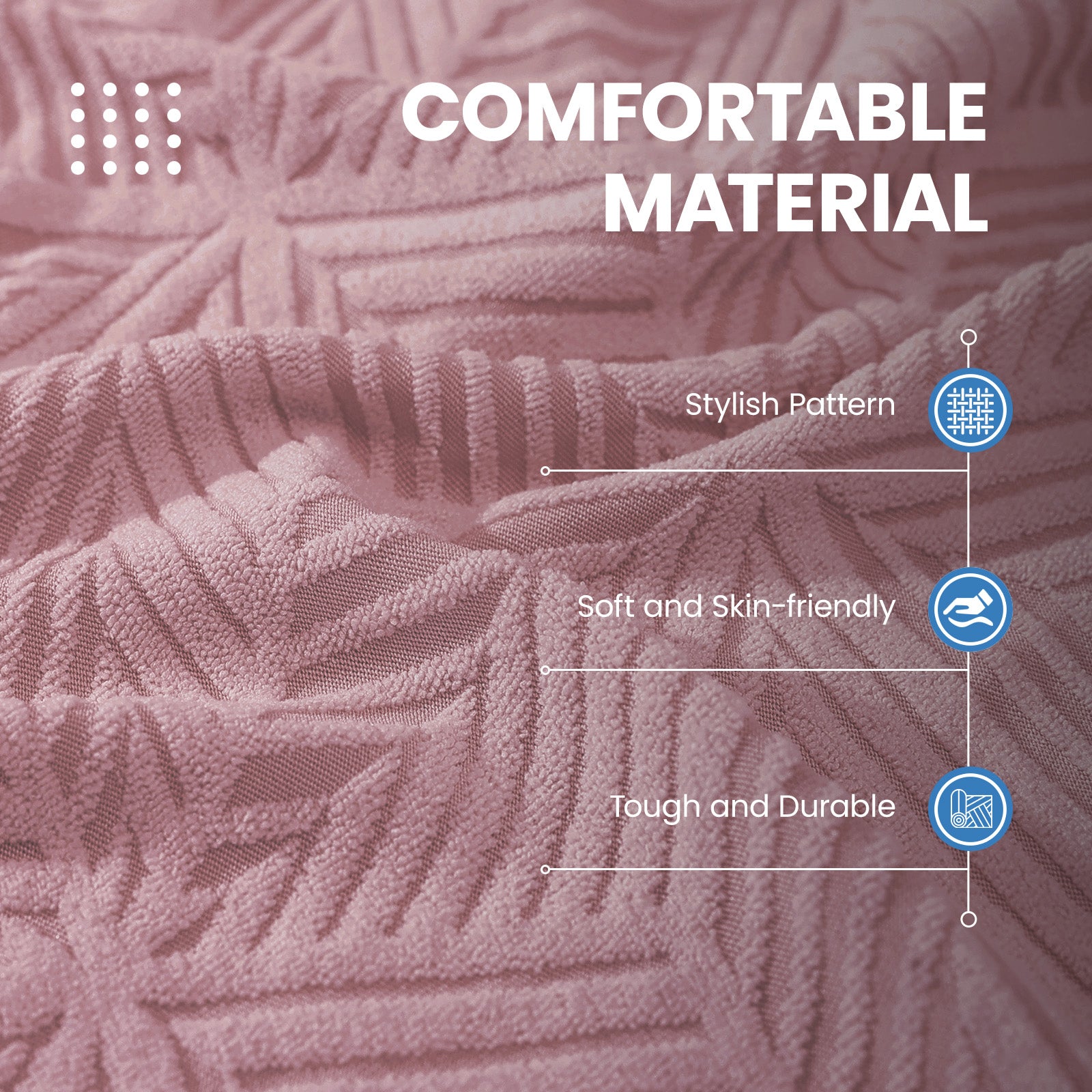 Ystyle Stretch Sofa Seat Cover 3-Seater L-Shaped Sofa Anti Slip Geometric-YSTYLE