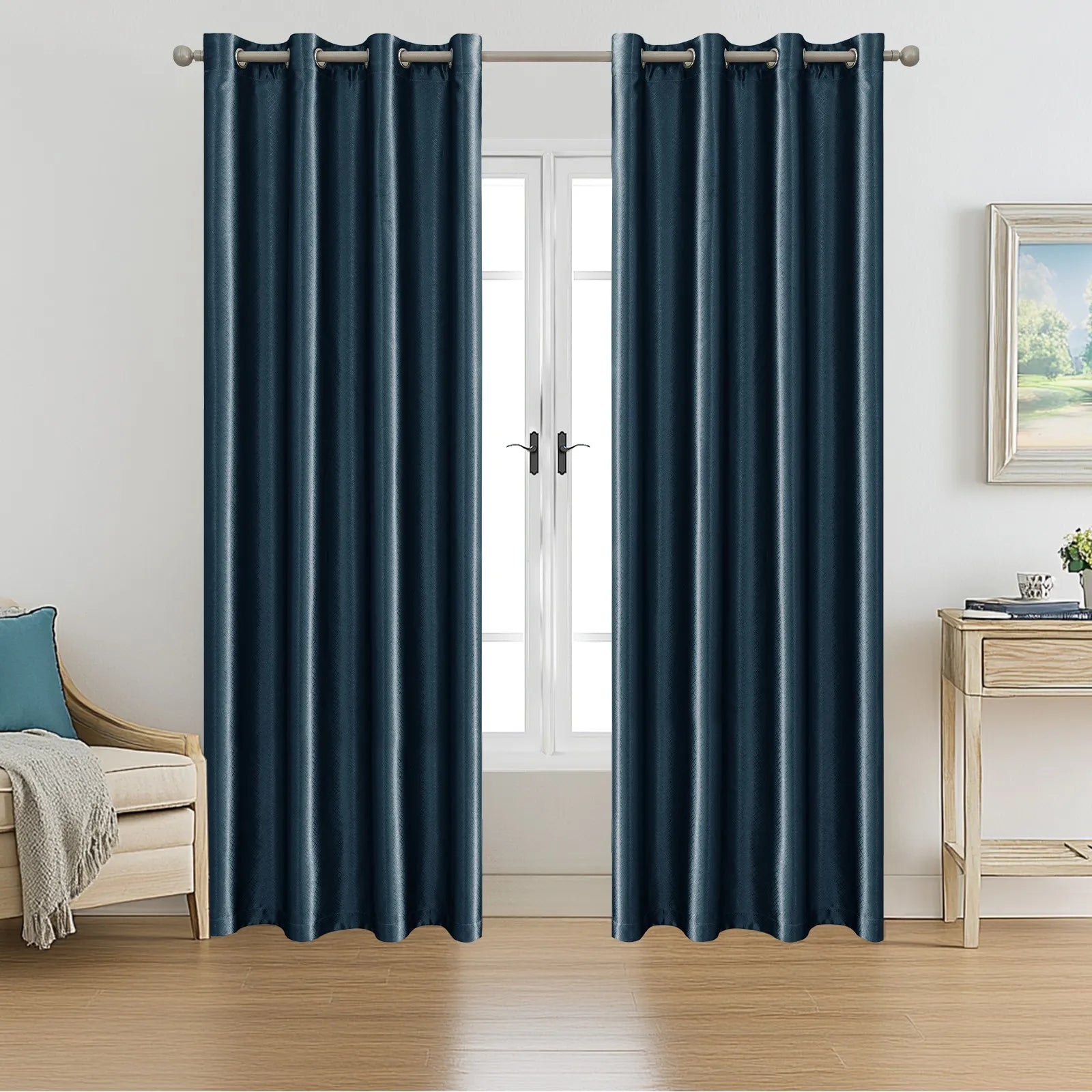 YSTYLE Indoor 2 pcs - Modern Blackout CurtainsBlackout Glossy