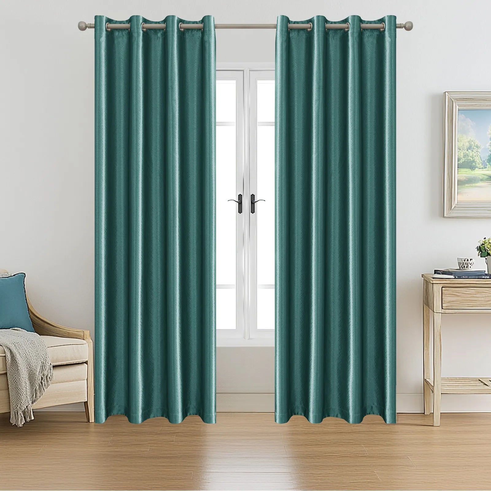 YSTYLE Indoor 2 pcs - Modern Blackout CurtainsBlackout Glossy