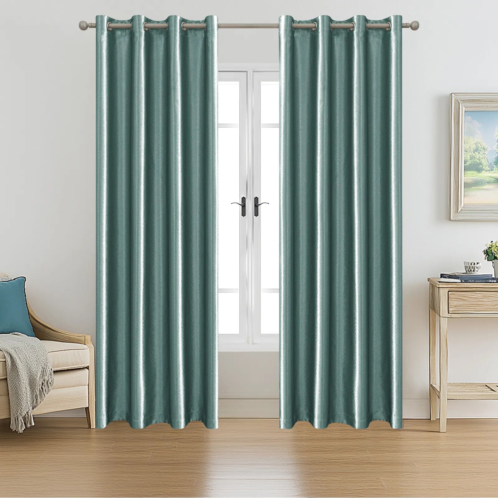 YSTYLE Indoor 2 pcs - Modern Blackout CurtainsBlackout Glossy