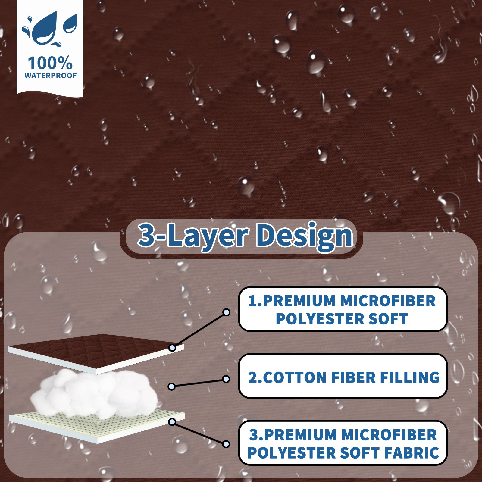Copertura per divano a forma di L impermeabile YSTYLE per 3 posti, reversibile