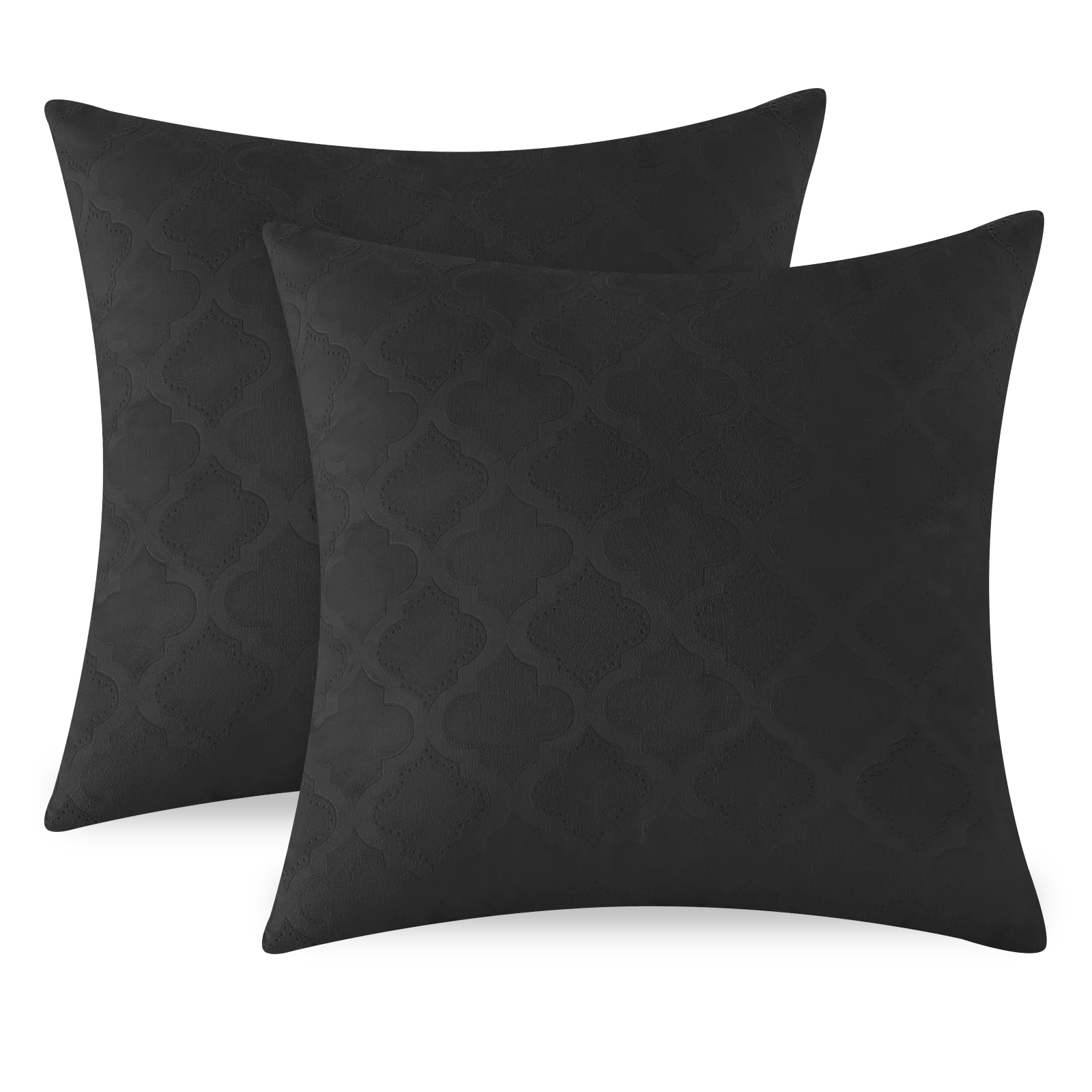 YSTYLE Velvet Sofa Cushion Covers, Decorative Throw Pillow Covers, 2 pcs, Hidden Zipper-Gourd Shape