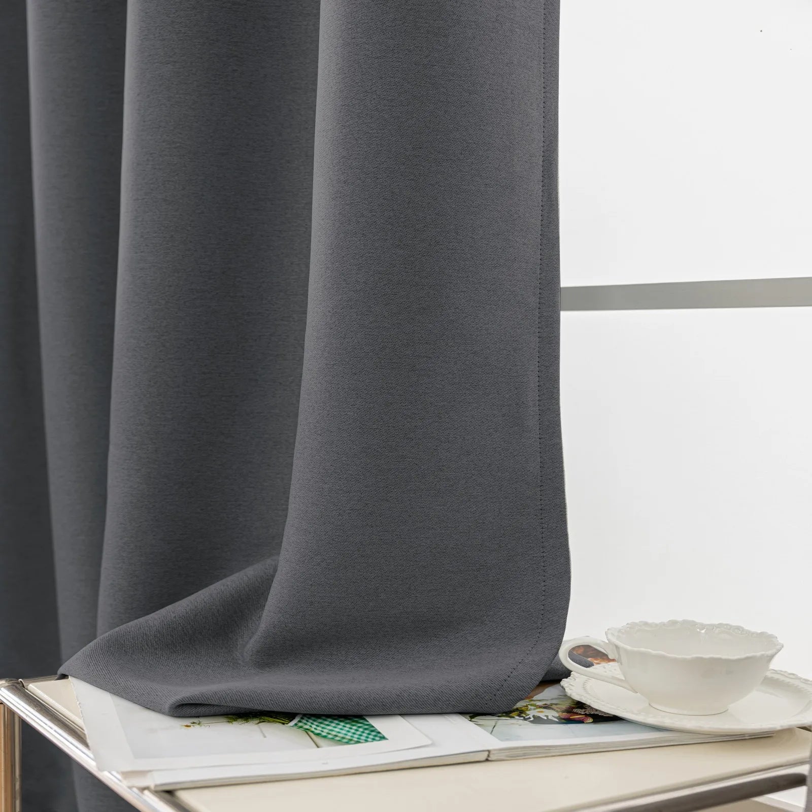 YSTYLE Velvet Curtains – 2 pcs, Blackout, Thermal Insulated, Modern Eyelet Drapes