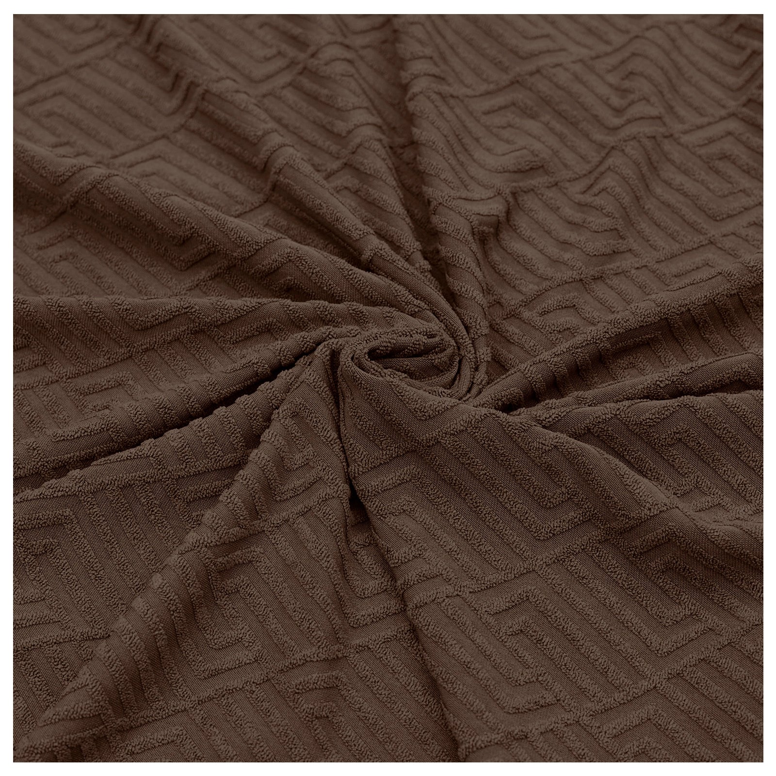 YSTYLE Stretch 3 Seater Sofa Cover with Armrests Geometric Jacquard Pattern-YSTYLE