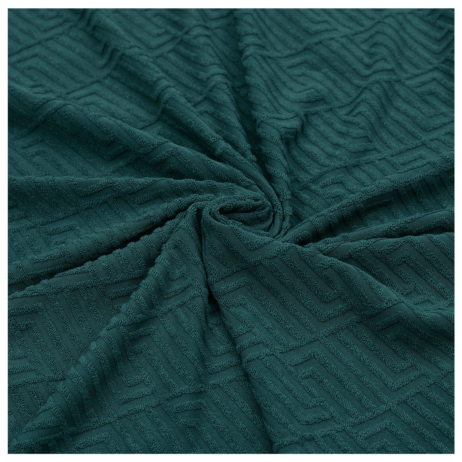 YSTYLE 1 Seater Sofa Cover – Stretch Fit, Pet Scratch Resistant, Geometric Jacquard, Anti-Slip, Washable-Back Shape