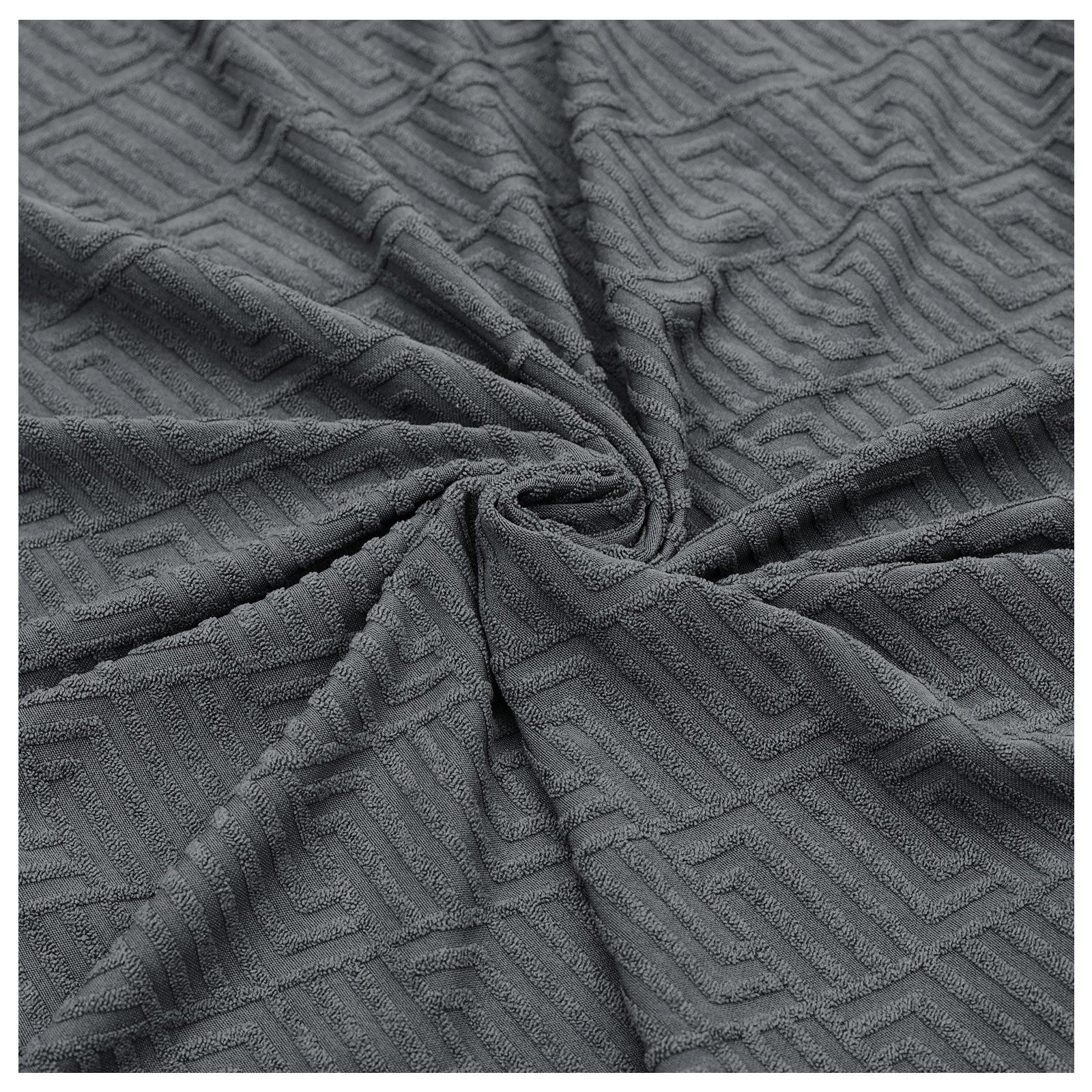 YSTYLE Stretch 2 Seater Sofa Cover with Armrests Geometric Jacquard Pattern-YSTYLE