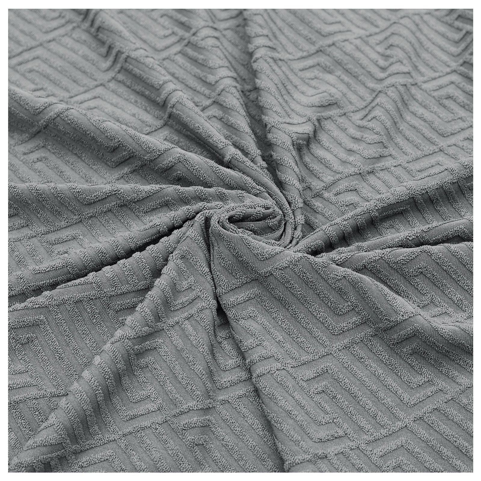 YSTYLE 2 Seater Sofa Cover – Stretch Fit, Pet Scratch Resistant, Geometric Jacquard, Anti-Slip, Washable-Back Shape