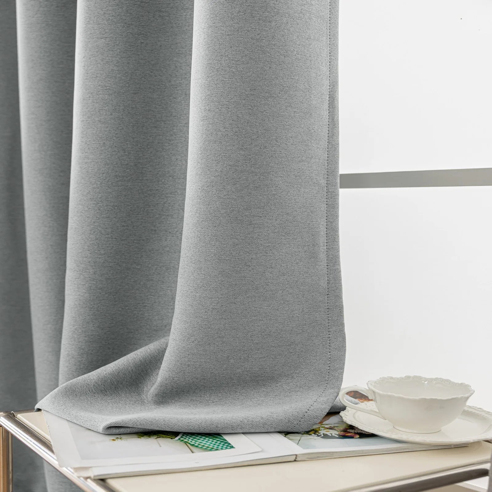 YSTYLE Velvet Curtains – 2 pcs, Blackout, Thermal Insulated, Modern Eyelet Drapes